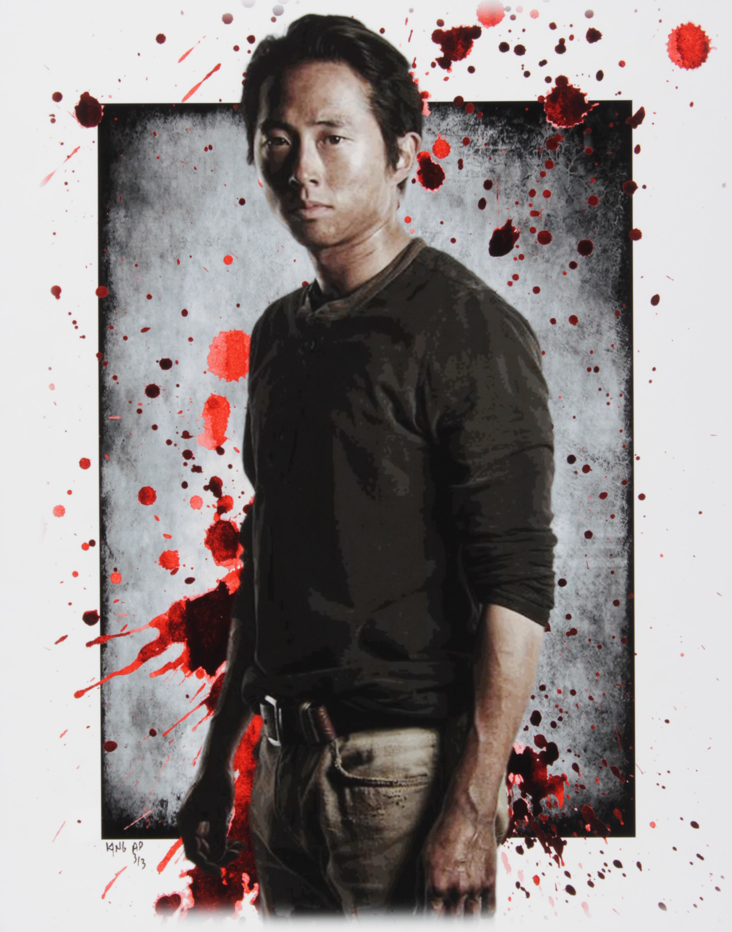 Jeff Lang Signed AP "Glenn Rhee" The Walking Dead 11" x 14" Art Print (PA COA) at PristineAuction.com Jeff Lang Signed AP "Glenn Rhee" The Walking Dead 11" x 14" Art Print (PA COA) at PristineAuction.com