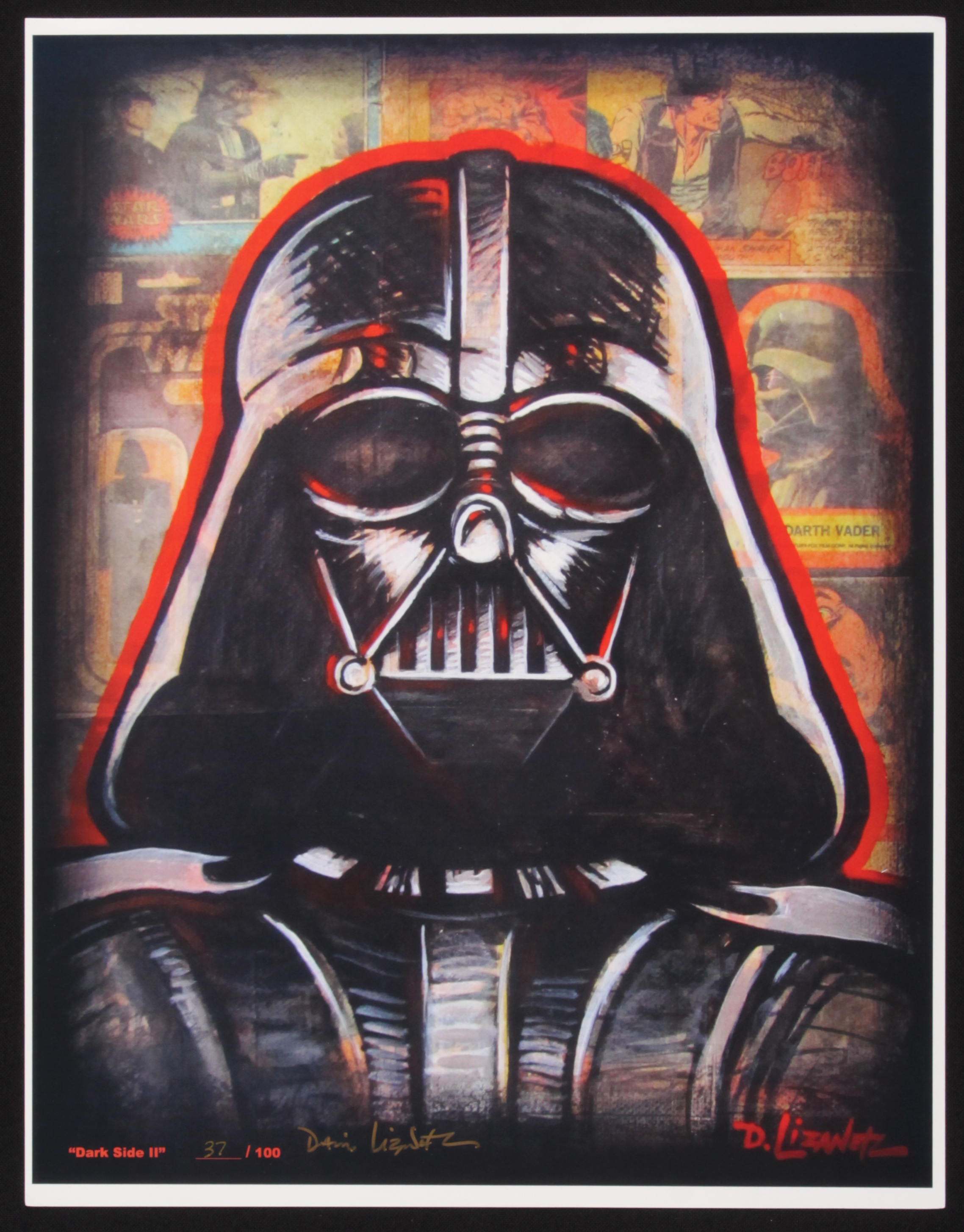 David Lizanetz Signed LE "Dark Side II" Star Wars 11" x 14" Art Print (PA COA) at PristineAuction.com David Lizanetz Signed LE "Dark Side II" Star Wars 11" x 14" Art Print (PA COA) at PristineAuction.com