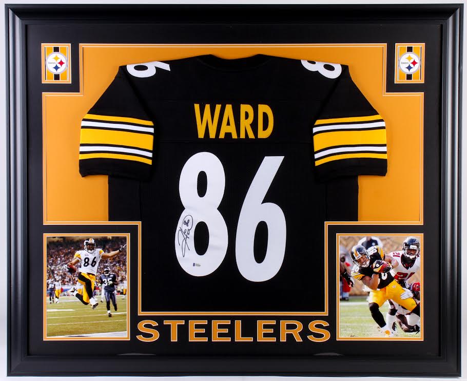Hines Ward Signed Pittsburgh Steelers 35x43 Custom Framed Jersey (Beckett COA) at PristineAuction.com Hines Ward Signed Pittsburgh Steelers 35x43 Custom Framed Jersey (Beckett COA) at PristineAuction.com