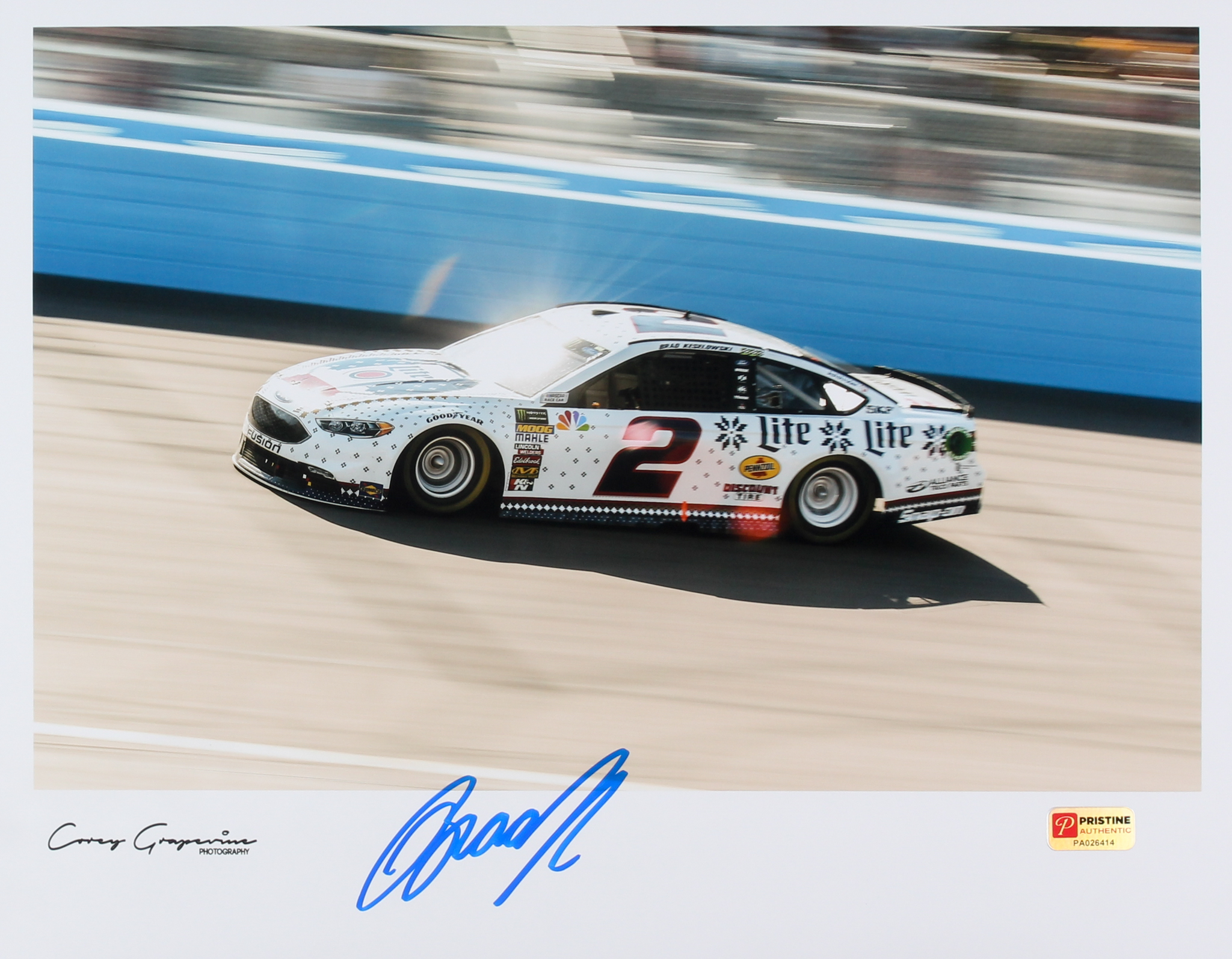Brad Keselowski Signed Exclusive NASCAR 11x14 Photo (PA COA) at PristineAuction.com Brad Keselowski Signed Exclusive NASCAR 11x14 Photo (PA COA) at PristineAuction.com