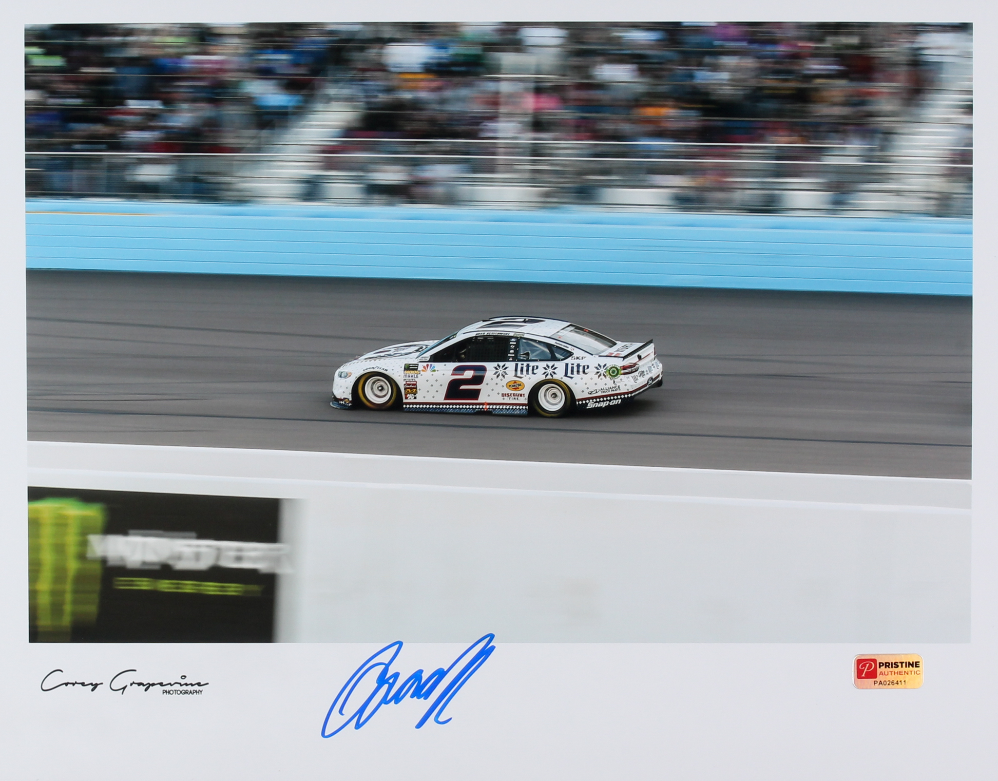 Brad Keselowski Signed Exclusive NASCAR 11x14 Photo (PA COA) at PristineAuction.com Brad Keselowski Signed Exclusive NASCAR 11x14 Photo (PA COA) at PristineAuction.com