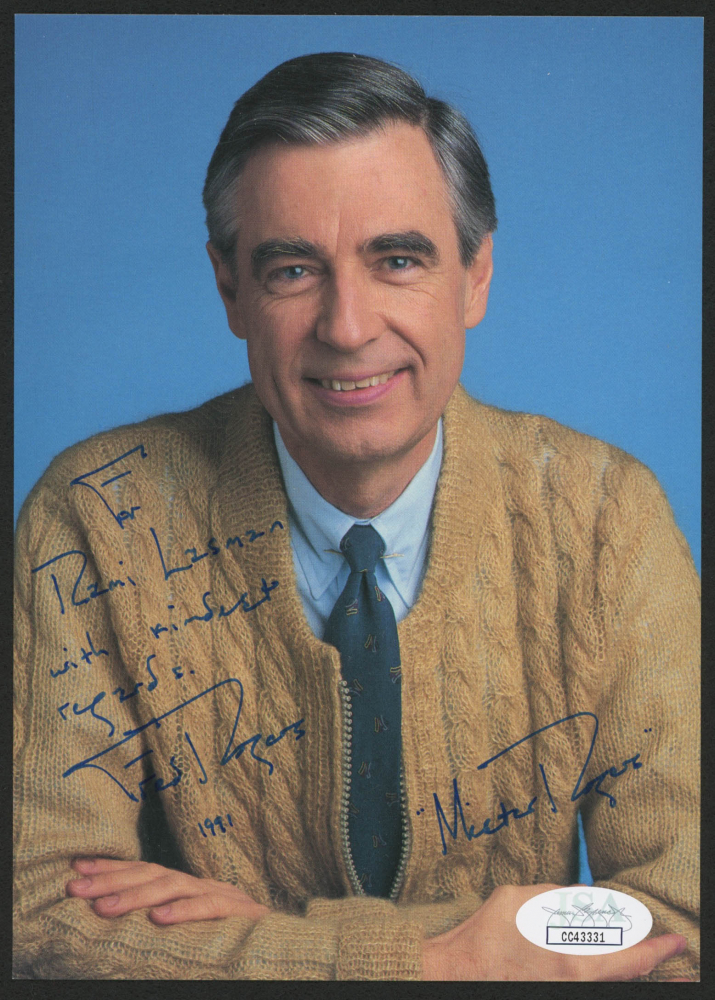 Fred Rogers Signed 5x7 Photo Inscribed "With Kindest Regards 1991 ...