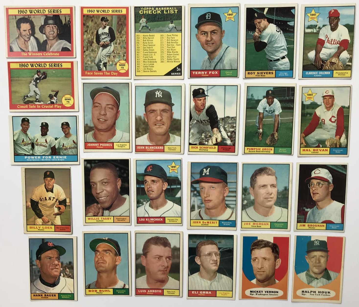 Lot of (85) 1961 Topps Baseball Cards with #361B Checklist, 1961 Topps #309 World Series Game 4, 1961 Topps #313 World Series Summary / Winners Celebrate, 1961 Topps #310 World Series Game 5 / Roy Face at PristineAuction.com Lot of (85) 1961 Topps Baseball Cards with #361B Checklist, 1961 Topps #309 World Series Game 4, 1961 Topps #313 World Series Summary / Winners Celebrate, 1961 Topps #310 World Series Game 5 / Roy Face at PristineAuction.com