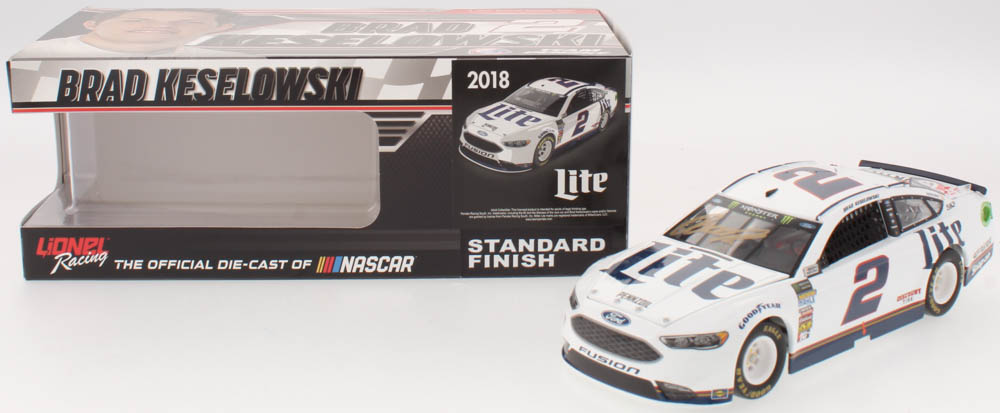 Brad Keselowski Signed 2018 NASCAR #2 Miller Lite - 1:24 Premium Action Diecast Car (PA COA) at PristineAuction.com Brad Keselowski Signed 2018 NASCAR #2 Miller Lite - 1:24 Premium Action Diecast Car (PA COA) at PristineAuction.com