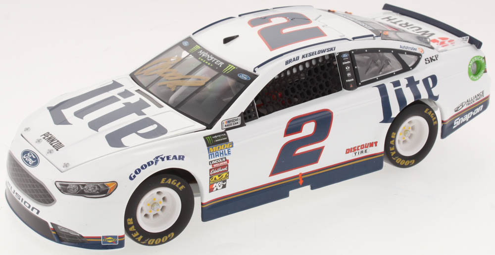 Brad Keselowski Signed 2018 NASCAR #2 Miller Lite - 1:24 Premium Action Diecast Car (PA COA) at PristineAuction.com Brad Keselowski Signed 2018 NASCAR #2 Miller Lite - 1:24 Premium Action Diecast Car (PA COA) at PristineAuction.com