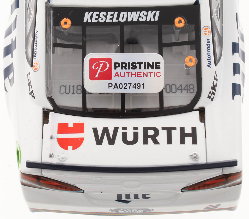 Brad Keselowski Signed 2018 NASCAR #2 Miller Lite - 1:24 Premium Action Diecast Car (PA COA) at PristineAuction.com Brad Keselowski Signed 2018 NASCAR #2 Miller Lite - 1:24 Premium Action Diecast Car (PA COA) at PristineAuction.com