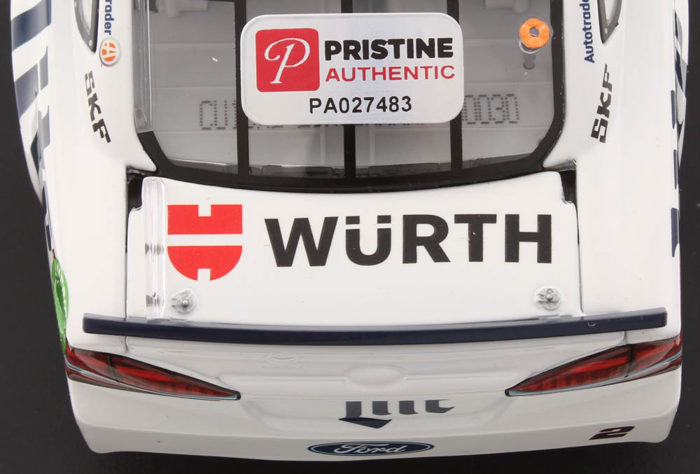 Brad Keselowski Signed 2018 NASCAR #2 Miller Lite - Patriotic - 1:24 Premium Action Diecast Car (PA COA) at PristineAuction.com Brad Keselowski Signed 2018 NASCAR #2 Miller Lite - Patriotic - 1:24 Premium Action Diecast Car (PA COA) at PristineAuction.com