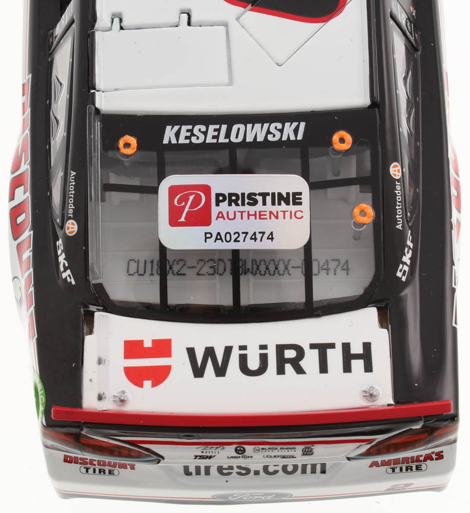Brad Keselowski Signed 2018 NASCAR #2 Discount Tire - 1:24 Premium Action Diecast Car (PA COA) at PristineAuction.com Brad Keselowski Signed 2018 NASCAR #2 Discount Tire - 1:24 Premium Action Diecast Car (PA COA) at PristineAuction.com