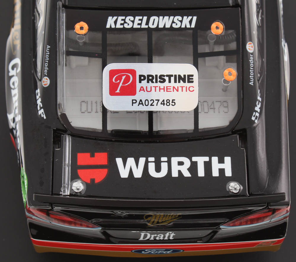 Brad Keselowski Signed 2018 NASCAR #2 Miller Genuine Draft - Darlington - 1:24 Premium Action Diecast Car (PA COA) at PristineAuction.com Brad Keselowski Signed 2018 NASCAR #2 Miller Genuine Draft - Darlington - 1:24 Premium Action Diecast Car (PA COA) at PristineAuction.com