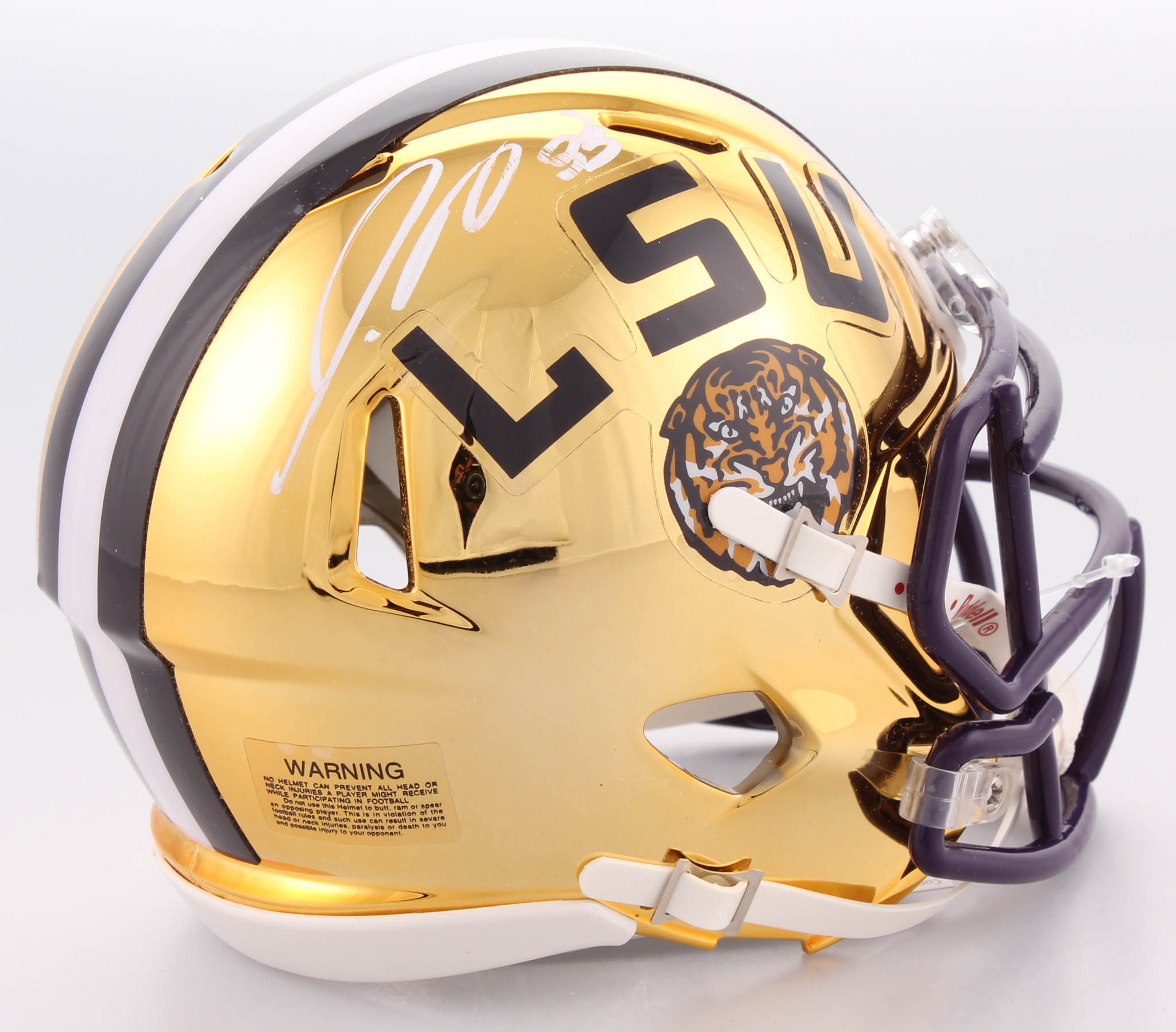 Jamal Adams Signed LSU Tigers Chrome Speed Mini-Helmet (JSA COA) at PristineAuction.com Jamal Adams Signed LSU Tigers Chrome Speed Mini-Helmet (JSA COA) at PristineAuction.com
