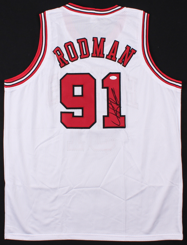 Dennis Rodman Signed Jersey (JSA COA) at PristineAuction.com Dennis Rodman Signed Jersey (JSA COA) at PristineAuction.com