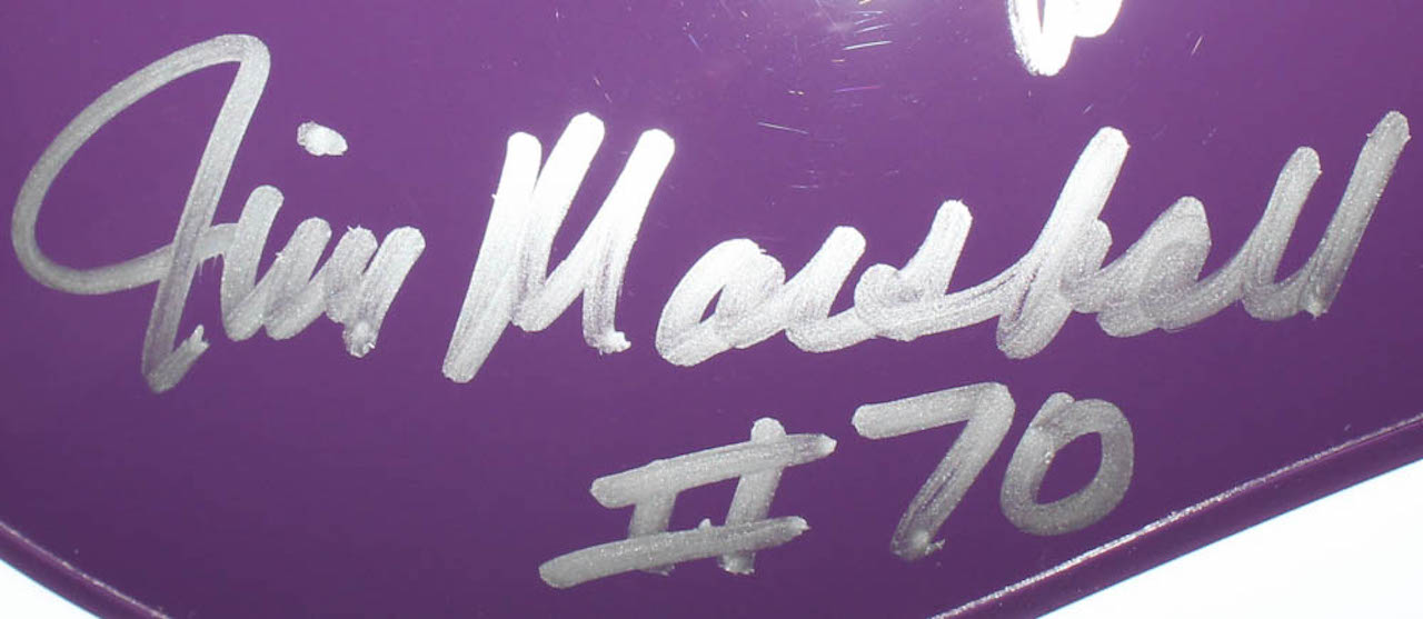 Minnesota Vikings Full-Size Throwback Suspension Helmet Team-Signed by (5) with Alan Page, Carl Eller, Jim Marshall, Gary Larsen, Mick Tingelhoff (JSA COA) at PristineAuction.com Minnesota Vikings Full-Size Throwback Suspension Helmet Team-Signed by (5) with Alan Page, Carl Eller, Jim Marshall, Gary Larsen, Mick Tingelhoff (JSA COA) at PristineAuction.com