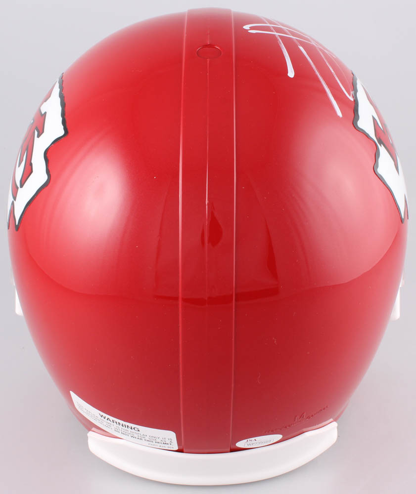 Travis Kelce Signed Kansas City Chiefs Full-Size Helmet (JSA COA) at PristineAuction.com Travis Kelce Signed Kansas City Chiefs Full-Size Helmet (JSA COA) at PristineAuction.com