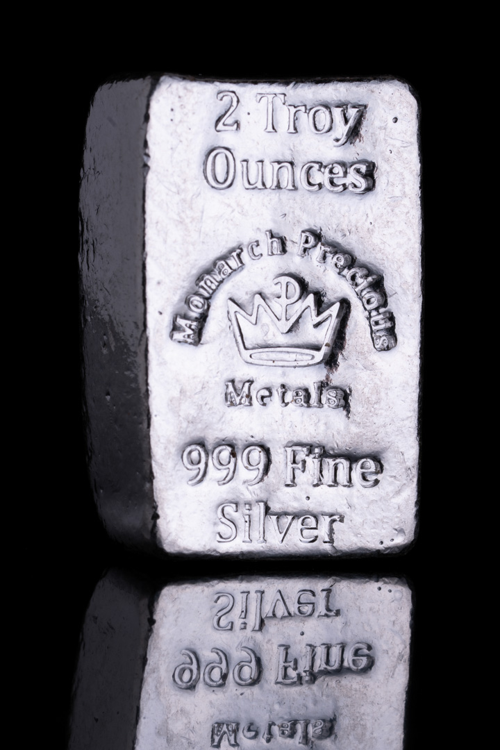2 oz Monarch Hand Poured Silver Bullion Bar at PristineAuction.com 2 oz Monarch Hand Poured Silver Bullion Bar at PristineAuction.com