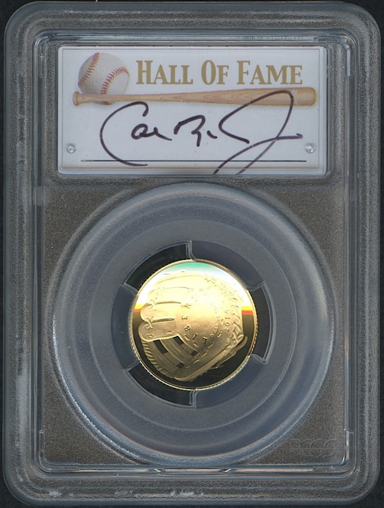 Cal Ripken Jr. Signed Label - 2014-W Baseball Hall of Fame $5 Gold ...