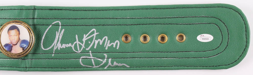 Thomas "Hitman" Hearns & "Sugar" Ray Leonard Signed Full-Size WBC Heavyweight Championship Belt (JSA Hologram) at PristineAuction.com Thomas "Hitman" Hearns & "Sugar" Ray Leonard Signed Full-Size WBC Heavyweight Championship Belt (JSA Hologram) at PristineAuction.com