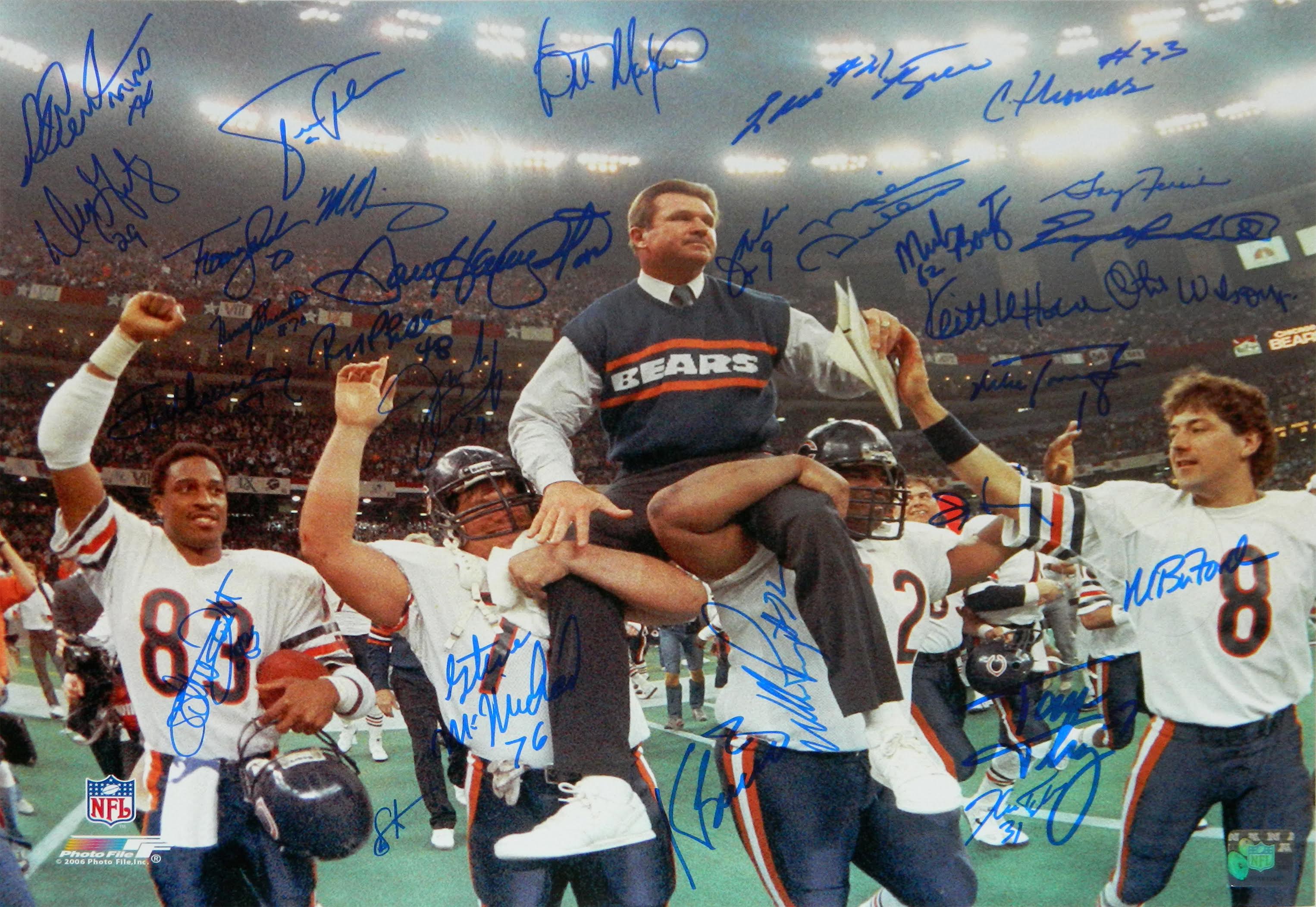 Chicago Bears Signed Mystery 8x10 Photo – 1985 World Champions Edition – Series 3 - (Limited to 134) **1985 Bears Team 16x20 Photo Redemption** at PristineAuction.com Chicago Bears Signed Mystery 8x10 Photo – 1985 World Champions Edition – Series 3 - (Limited to 134) **1985 Bears Team 16x20 Photo Redemption** at PristineAuction.com