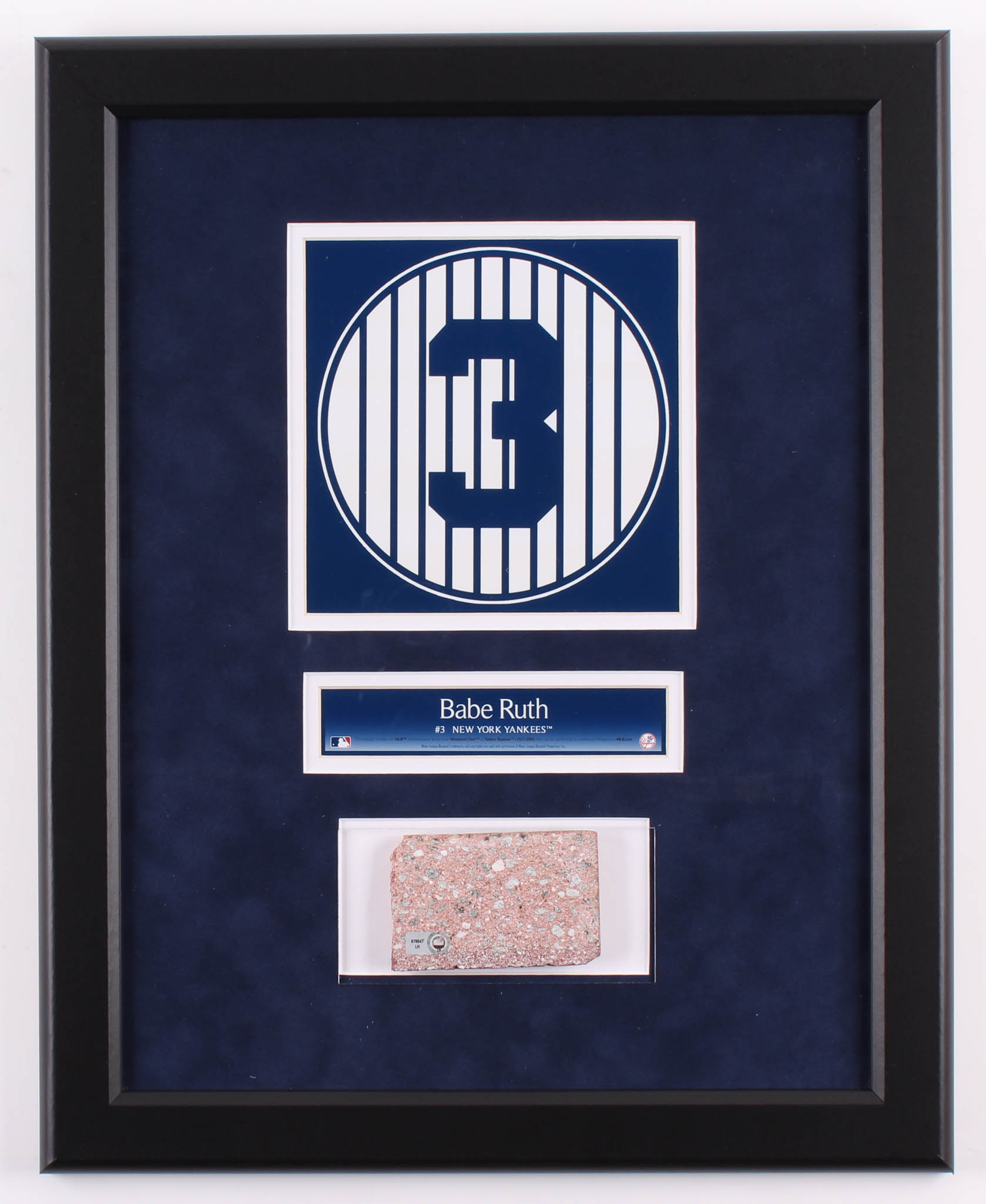 Babe Ruth 16.5x20.5 Custom Framed Number Display with Authentic ...