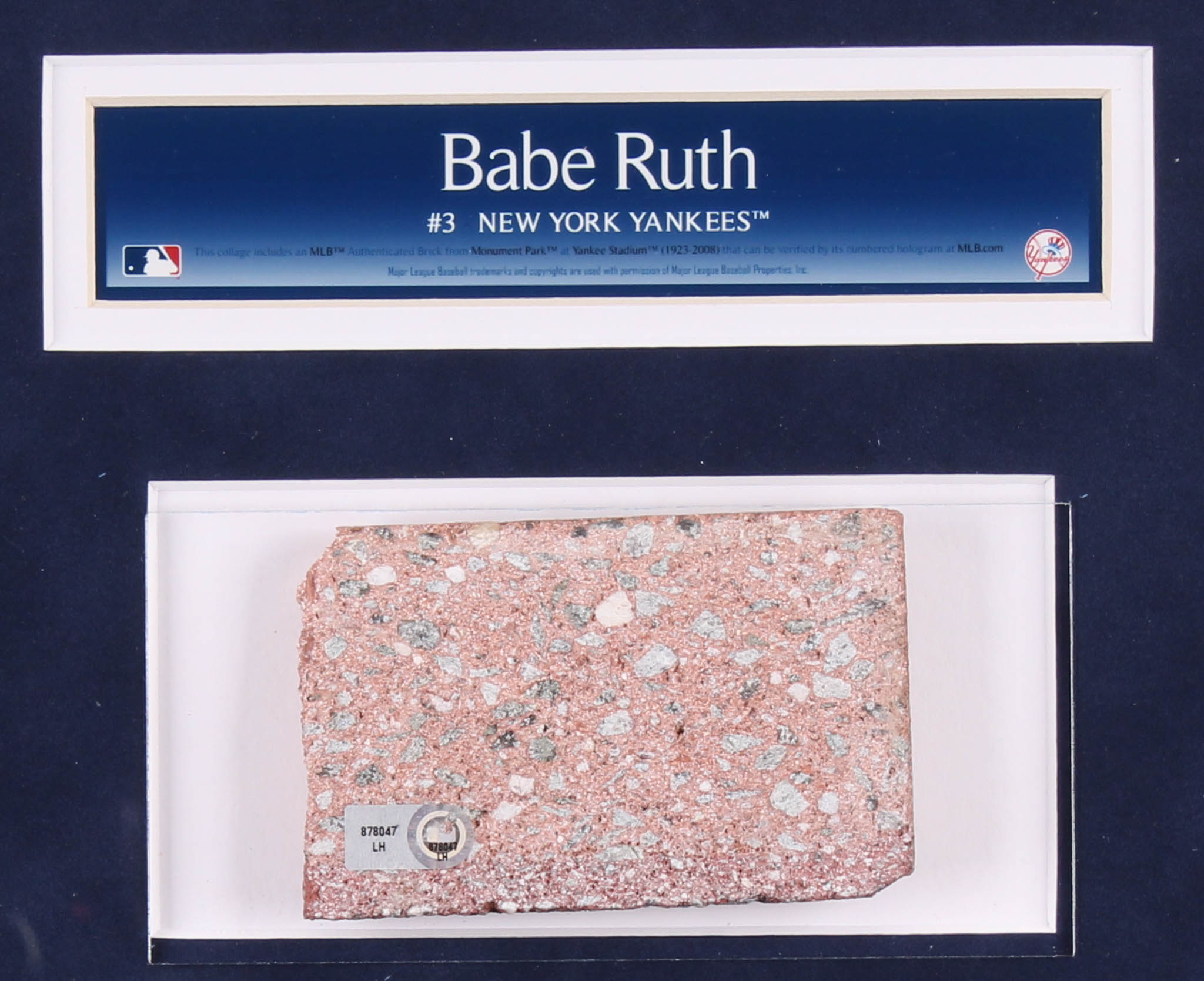 Babe Ruth 16.5x20.5 Custom Framed Number Display with Authentic ...