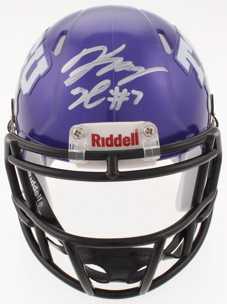 Kenny Hill Signed TCU Horned Frogs Speed Mini Helmet (JSA COA