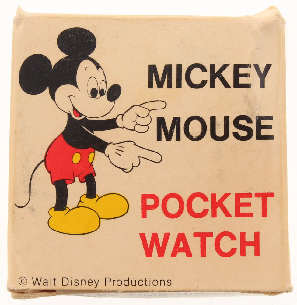 Vintage Disney Mickey Mouse Pocket Watch at PristineAuction.com Vintage Disney Mickey Mouse Pocket Watch at PristineAuction.com