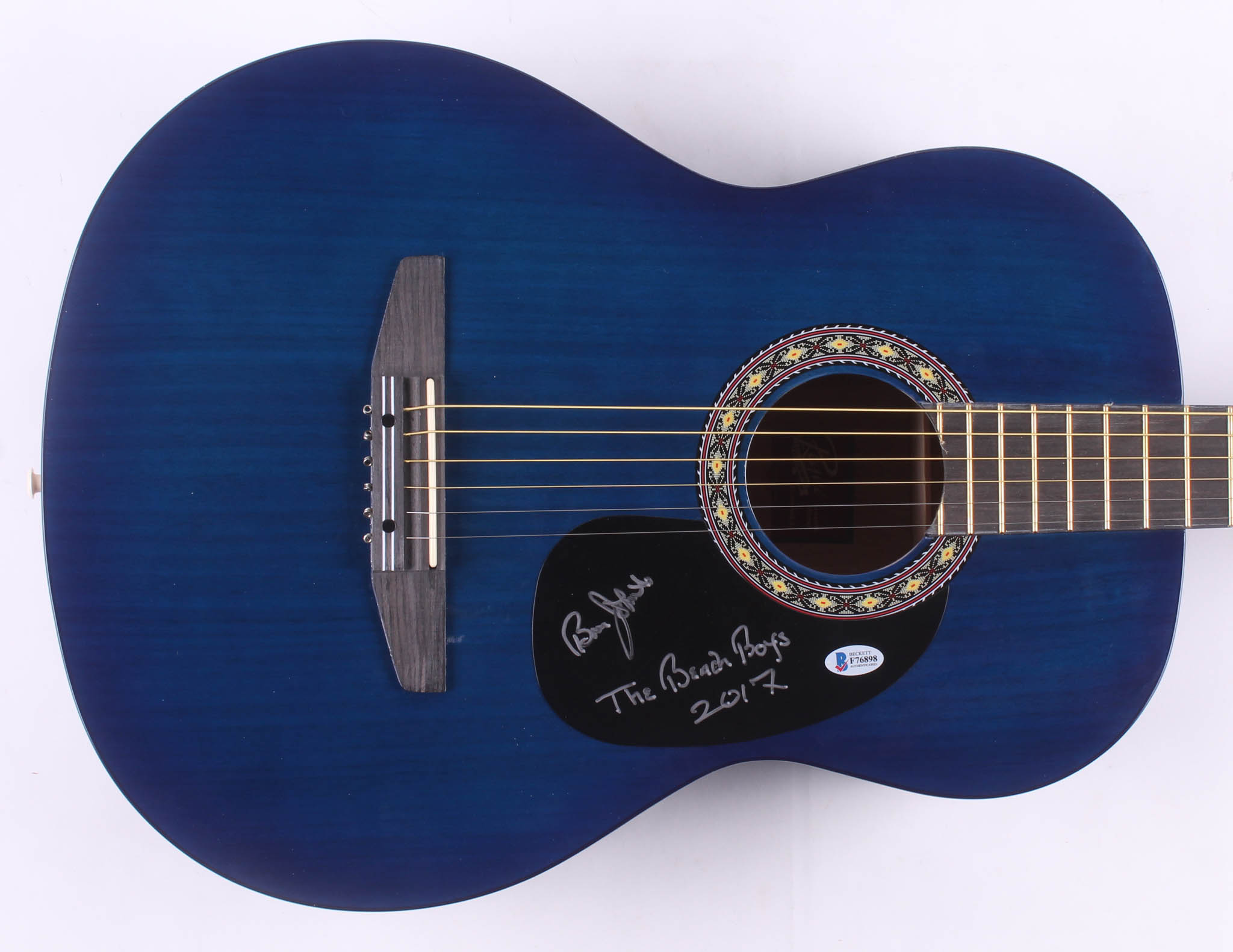 Bruce Johnston Signed 38" Rogue Acoustic Guitar Inscribed "The Beach Boys" & "2017" (Beckett COA) at PristineAuction.com Bruce Johnston Signed 38" Rogue Acoustic Guitar Inscribed "The Beach Boys" & "2017" (Beckett COA) at PristineAuction.com