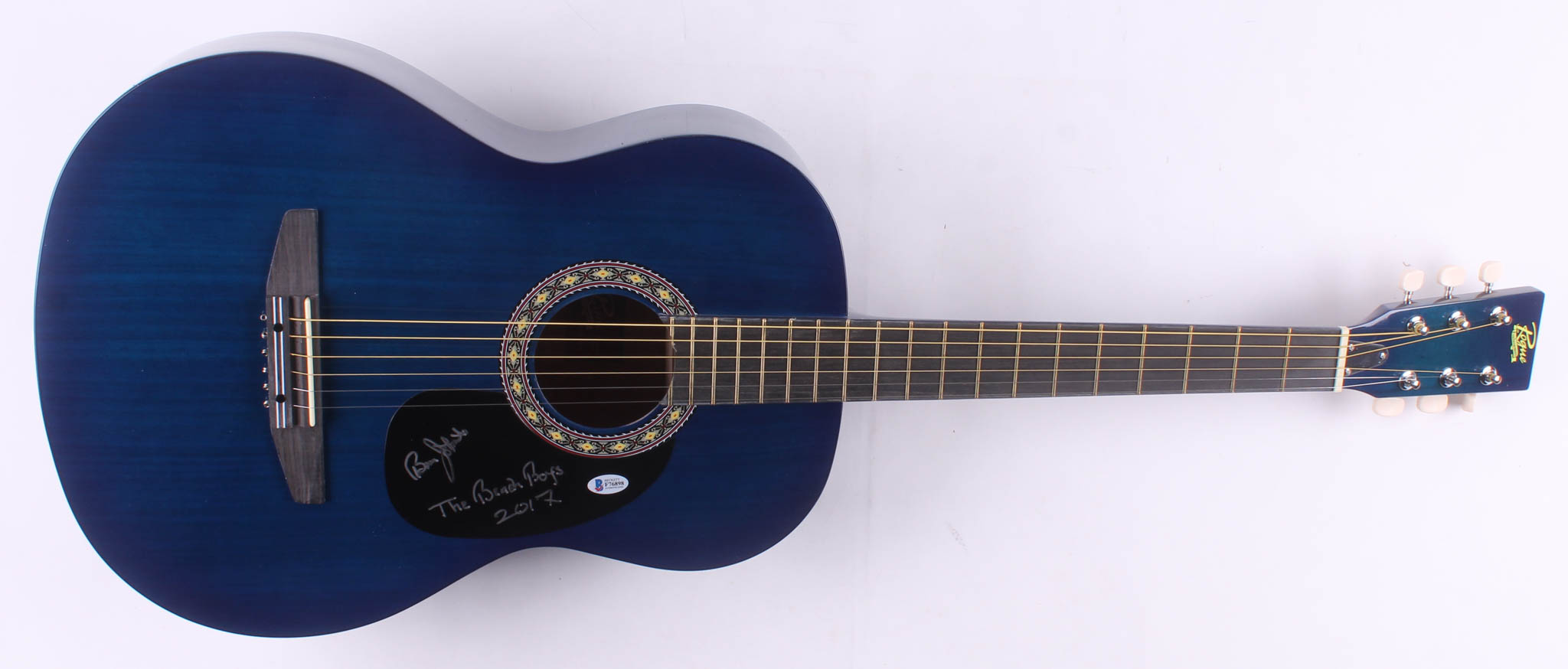 Bruce Johnston Signed 38" Rogue Acoustic Guitar Inscribed "The Beach Boys" & "2017" (Beckett COA) at PristineAuction.com Bruce Johnston Signed 38" Rogue Acoustic Guitar Inscribed "The Beach Boys" & "2017" (Beckett COA) at PristineAuction.com