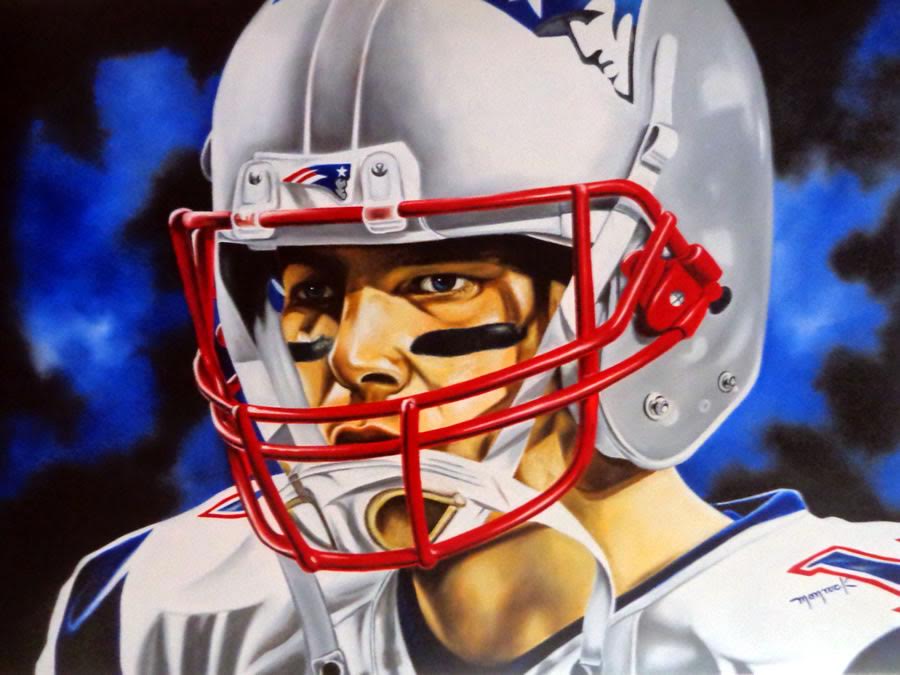 Hector Monroy Signed "Tom Brady" 26x34 Original Oil Painting on Canvas (PA LOA) at PristineAuction.com Hector Monroy Signed "Tom Brady" 26x34 Original Oil Painting on Canvas (PA LOA) at PristineAuction.com