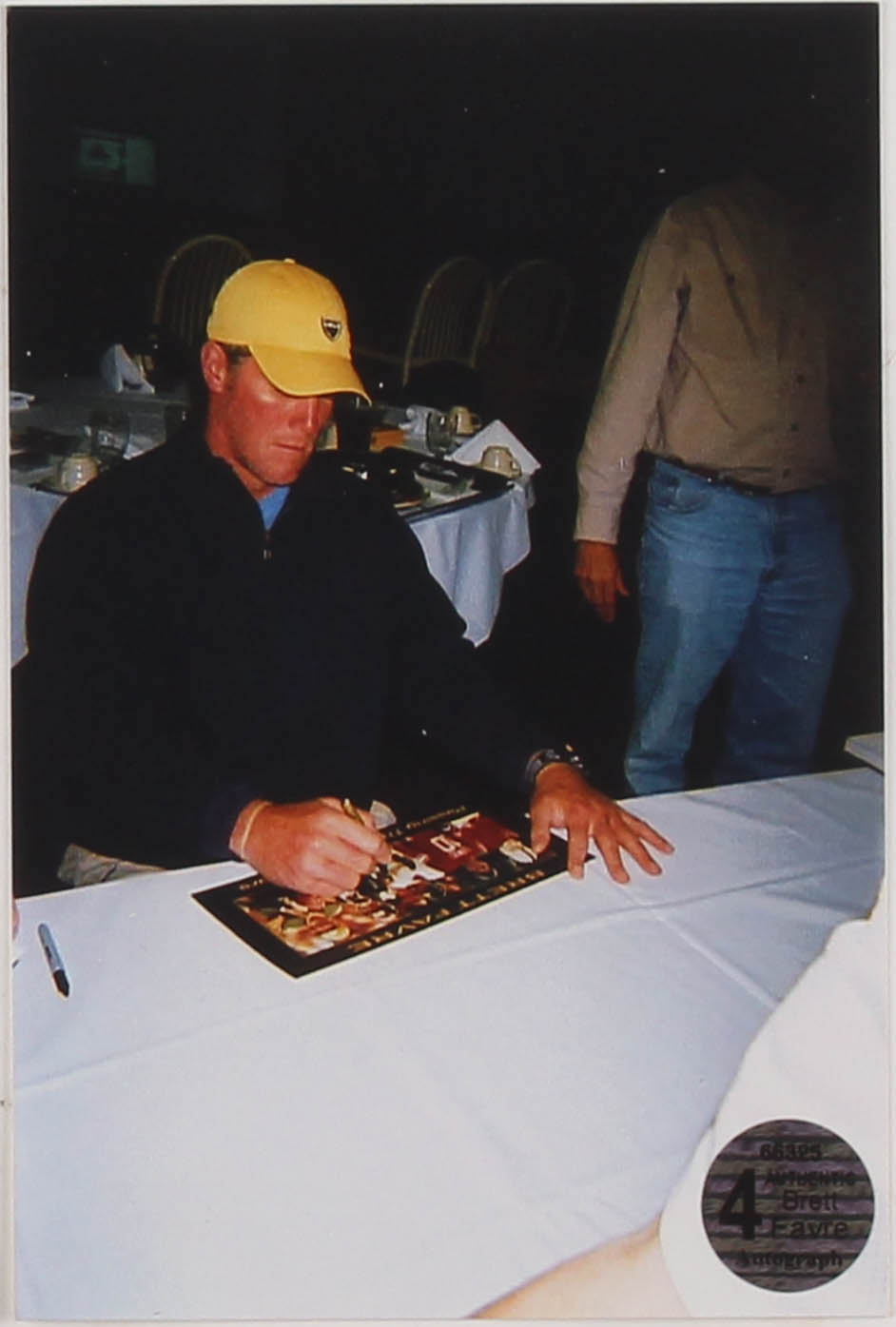 Brett Favre Signed "Passing Through The Years" 7x18 Photo (Favre Hologram) at PristineAuction.com Brett Favre Signed "Passing Through The Years" 7x18 Photo (Favre Hologram) at PristineAuction.com