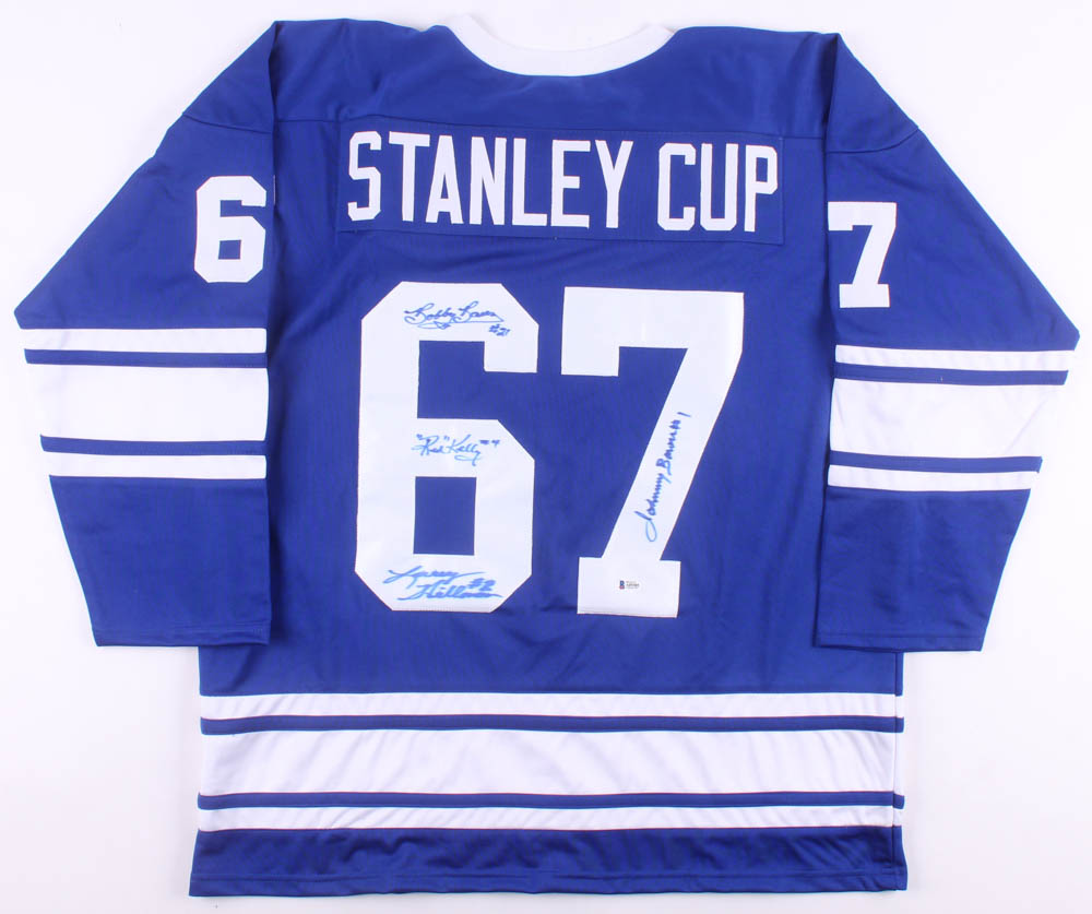 1967 Toronto Maple Leafs "Stanley Cup" Jersey Team-Signed by (4) With Red Kelly, Johnny Bower, Larry Hillman & Bobby Baun (Beckett LOA) at PristineAuction.com 1967 Toronto Maple Leafs "Stanley Cup" Jersey Team-Signed by (4) With Red Kelly, Johnny Bower, Larry Hillman & Bobby Baun (Beckett LOA) at PristineAuction.com
