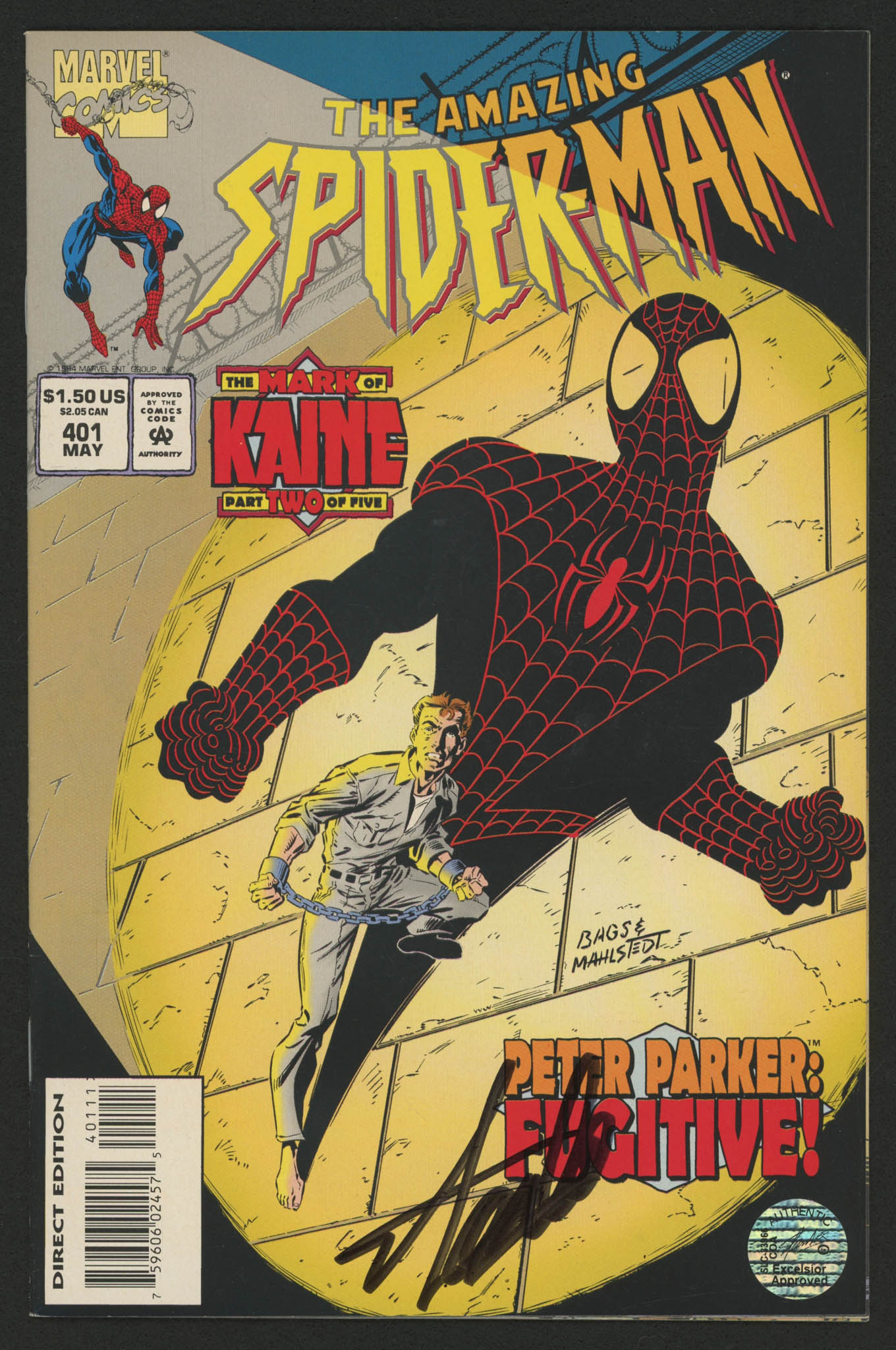 Stan Lee Signed 1995 "The Amazing Spiderman" Issue #401 Marvel Comic Book (Lee COA) at PristineAuction.com Stan Lee Signed 1995 "The Amazing Spiderman" Issue #401 Marvel Comic Book (Lee COA) at PristineAuction.com