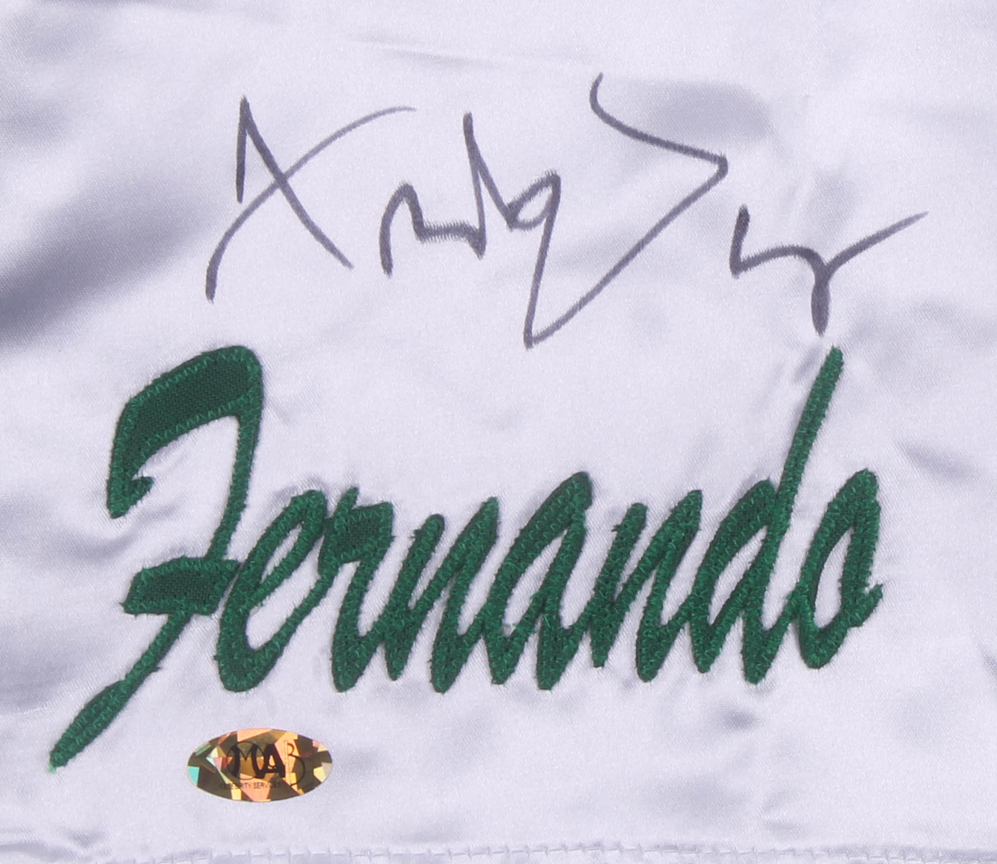 Fernando Vargas Signed "Ferocious" Boxing Shorts (MAB Hologram) at PristineAuction.com Fernando Vargas Signed "Ferocious" Boxing Shorts (MAB Hologram) at PristineAuction.com