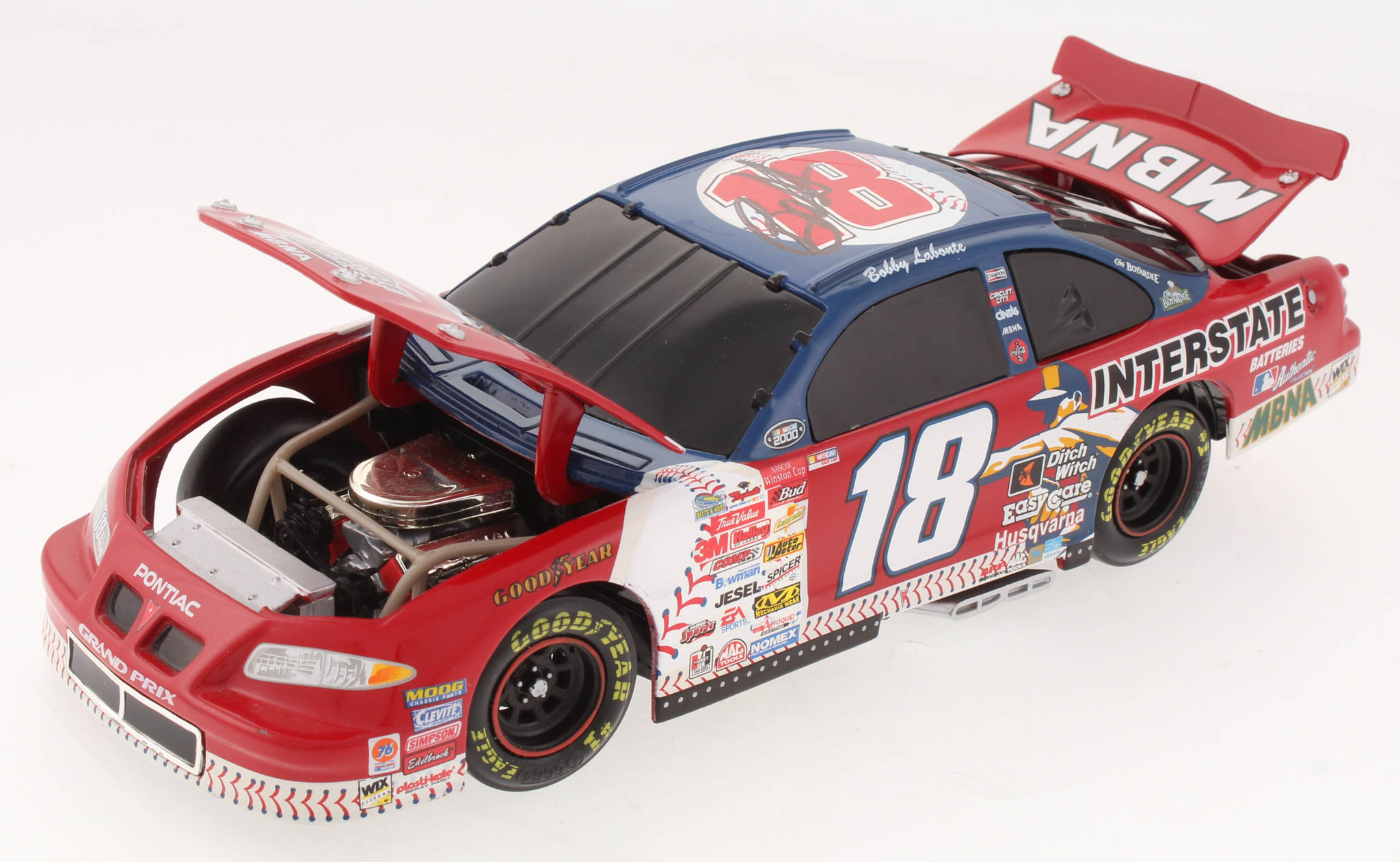Bobby Labonte Signed NASCAR #18 Interstate Batteries Atlanta All-Star Game 2000 Pontiac Die-Cast Car (Beckett COA) at PristineAuction.com Bobby Labonte Signed NASCAR #18 Interstate Batteries Atlanta All-Star Game 2000 Pontiac Die-Cast Car (Beckett COA) at PristineAuction.com