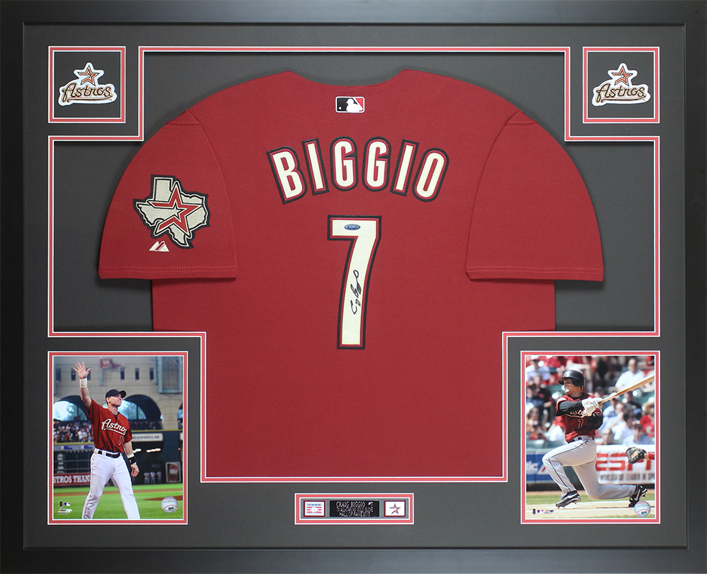 Craig Biggio Signed 35x43 Custom Framed Jersey (TriStar Hologram) at PristineAuction.com Craig Biggio Signed 35x43 Custom Framed Jersey (TriStar Hologram) at PristineAuction.com