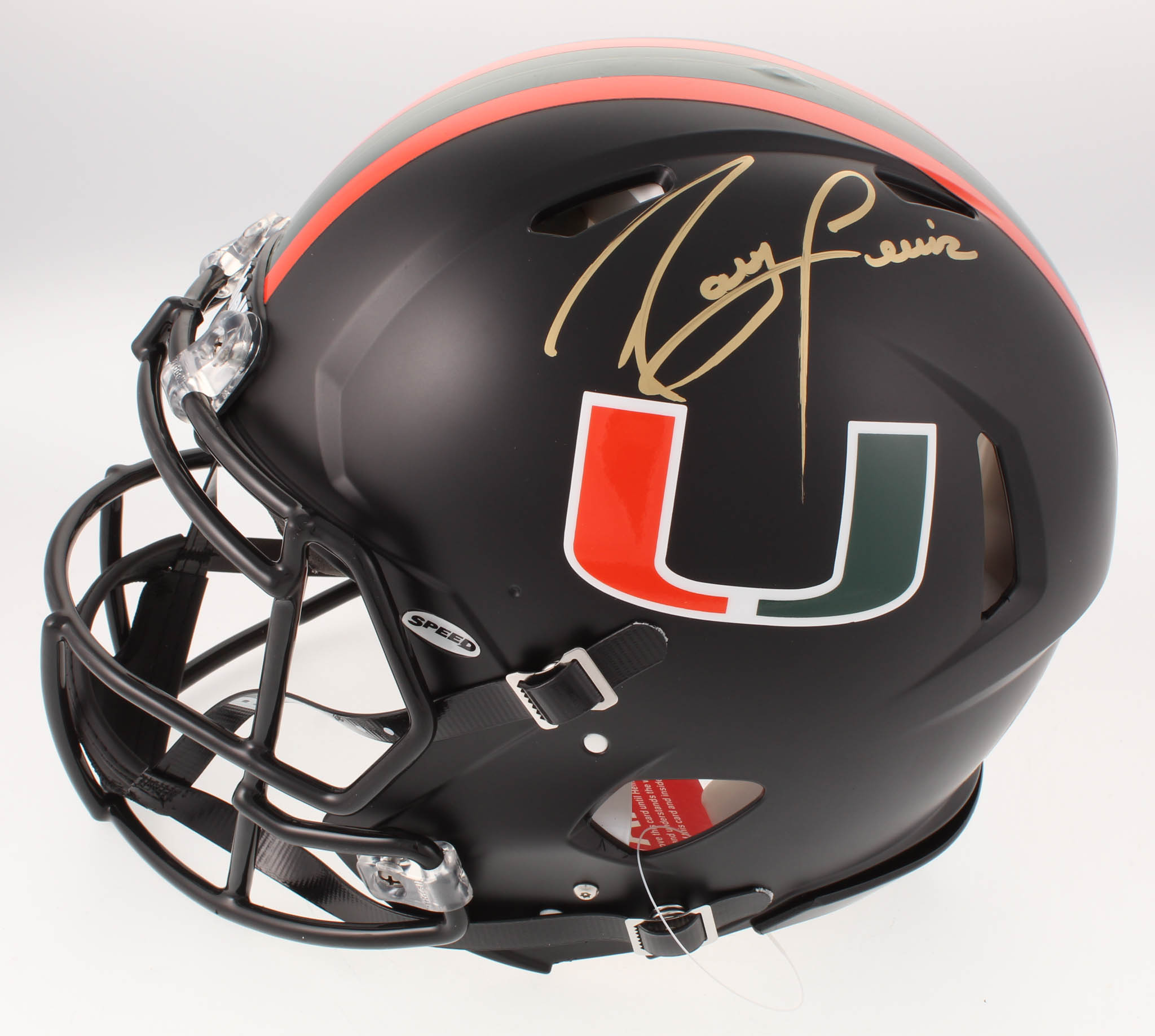 Ray Lewis Signed Miami Hurricanes Full-Size Custom Matte Black Authentic On-Field Speed Helmet (JSA COA) at PristineAuction.com Ray Lewis Signed Miami Hurricanes Full-Size Custom Matte Black Authentic On-Field Speed Helmet (JSA COA) at PristineAuction.com