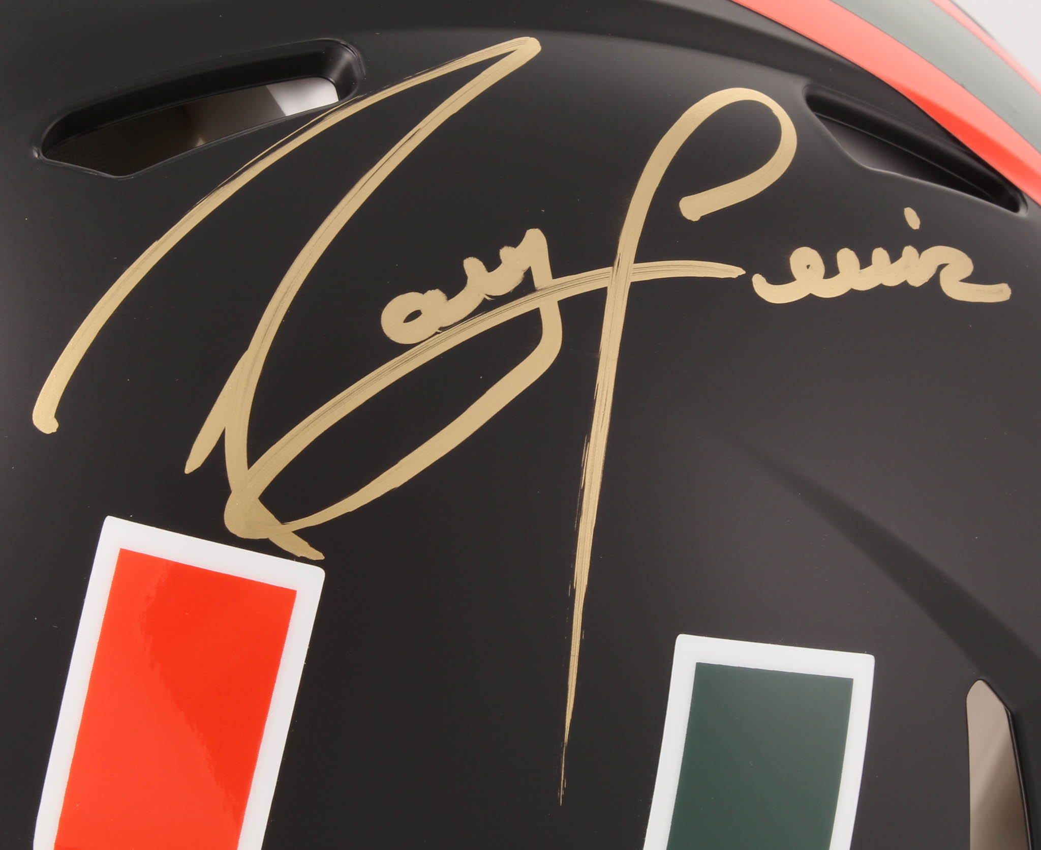 Ray Lewis Signed Miami Hurricanes Full-Size Custom Matte Black Authentic On-Field Speed Helmet (JSA COA) at PristineAuction.com Ray Lewis Signed Miami Hurricanes Full-Size Custom Matte Black Authentic On-Field Speed Helmet (JSA COA) at PristineAuction.com