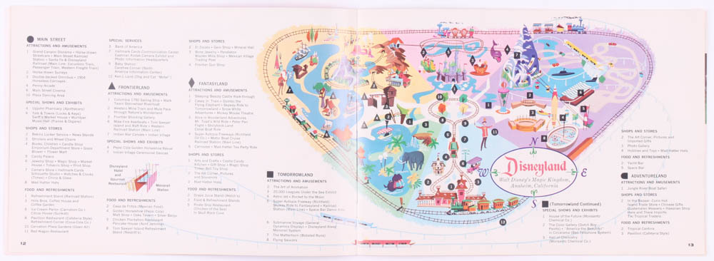 Vintage 1961 "Walt Disney's" Guide to Disneyland Booklet at PristineAuction.com Vintage 1961 "Walt Disney's" Guide to Disneyland Booklet at PristineAuction.com