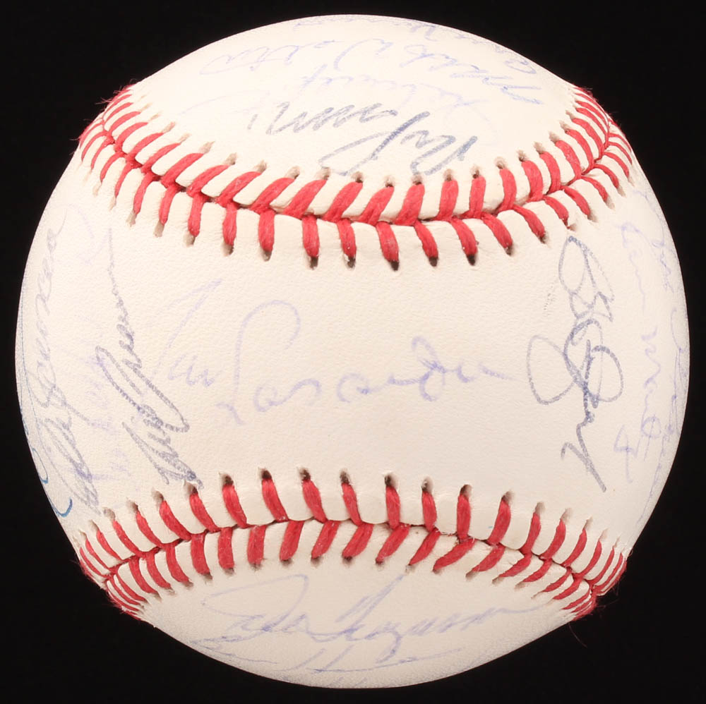 1992 Los Angeles Dodgers Team-Signed ONL Baseball Signed by (30) with Darryl Strawberry, Eric Karros, Orel Hershiser, Tim Crews, Tommy Lasorda (PSA LOA) at PristineAuction.com 1992 Los Angeles Dodgers Team-Signed ONL Baseball Signed by (30) with Darryl Strawberry, Eric Karros, Orel Hershiser, Tim Crews, Tommy Lasorda (PSA LOA) at PristineAuction.com