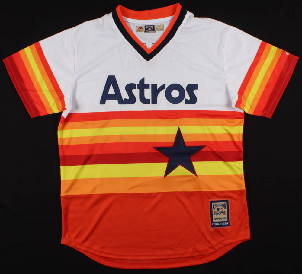 Nolan Ryan Signed Houston Astros Throwback Jersey Inscribed "5,714 Ks", "324 Wins", and "7 No-Hitters" (PSA COA) at PristineAuction.com Nolan Ryan Signed Houston Astros Throwback Jersey Inscribed "5,714 Ks", "324 Wins", and "7 No-Hitters" (PSA COA) at PristineAuction.com