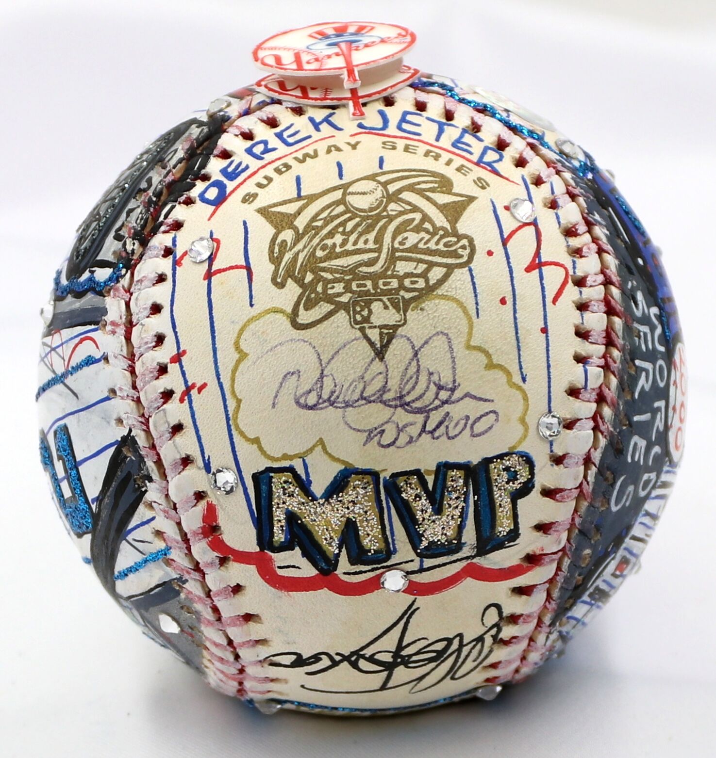 Derek Jeter Signed Charles Fazzino Hand-Painted 2000 World Series MVP Baseball Inscribed "WS MVP" (JSA LOA) at PristineAuction.com Derek Jeter Signed Charles Fazzino Hand-Painted 2000 World Series MVP Baseball Inscribed "WS MVP" (JSA LOA) at PristineAuction.com