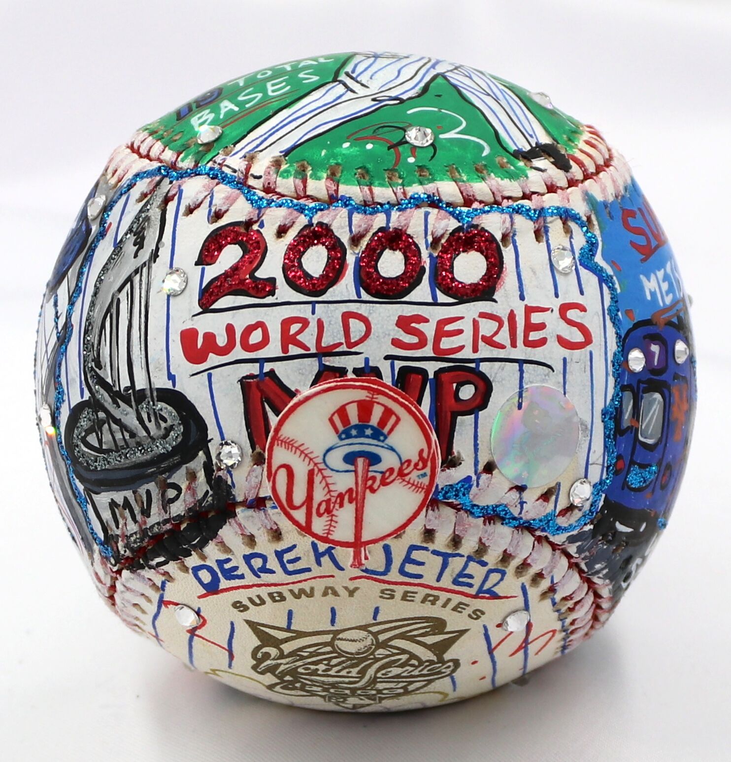 Derek Jeter Signed Charles Fazzino Hand-Painted 2000 World Series MVP Baseball Inscribed "WS MVP" (JSA LOA) at PristineAuction.com Derek Jeter Signed Charles Fazzino Hand-Painted 2000 World Series MVP Baseball Inscribed "WS MVP" (JSA LOA) at PristineAuction.com