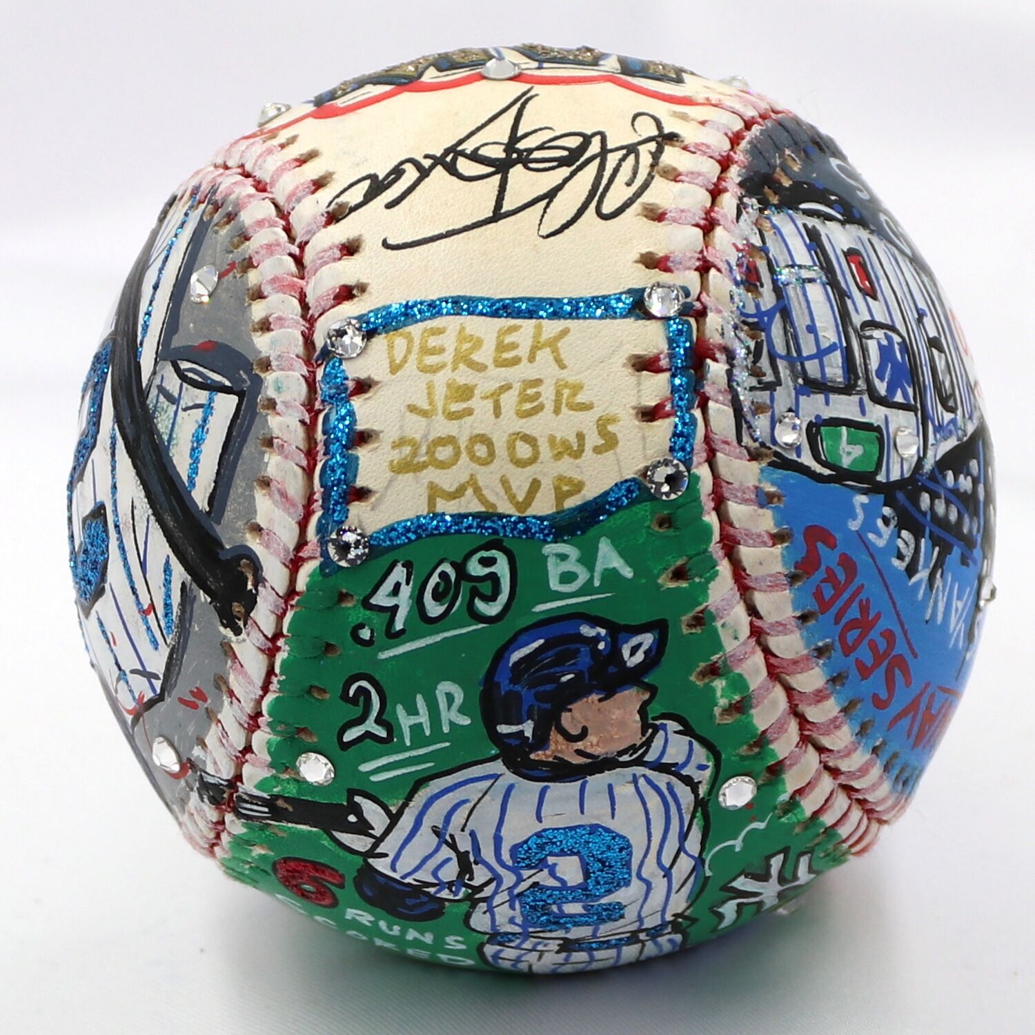 Derek Jeter Signed Charles Fazzino Hand-Painted 2000 World Series MVP Baseball Inscribed "WS MVP" (JSA LOA) at PristineAuction.com Derek Jeter Signed Charles Fazzino Hand-Painted 2000 World Series MVP Baseball Inscribed "WS MVP" (JSA LOA) at PristineAuction.com