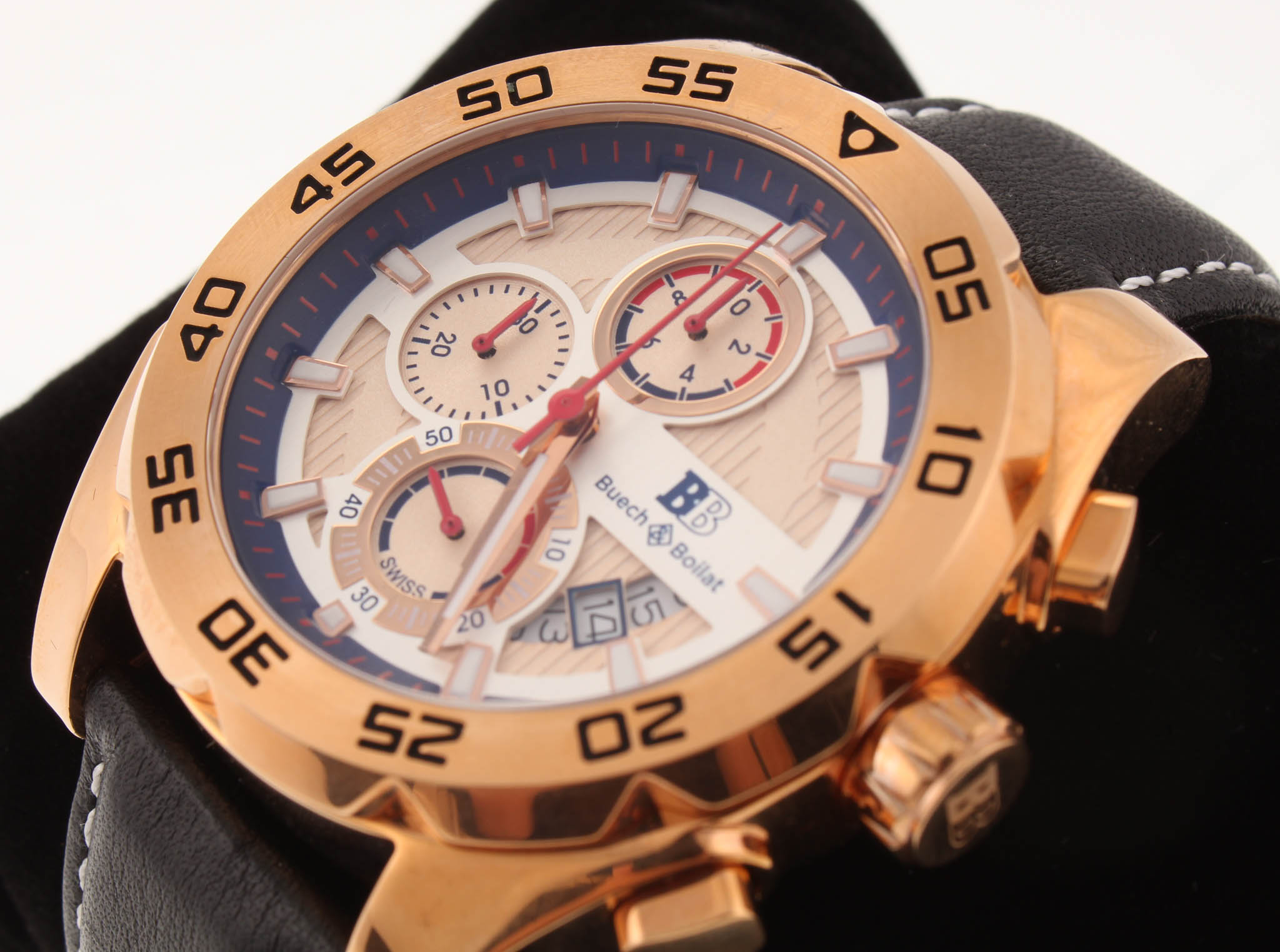 Buech & Boilat Baracchi Men's Chronograph Watch at PristineAuction.com Buech & Boilat Baracchi Men's Chronograph Watch at PristineAuction.com