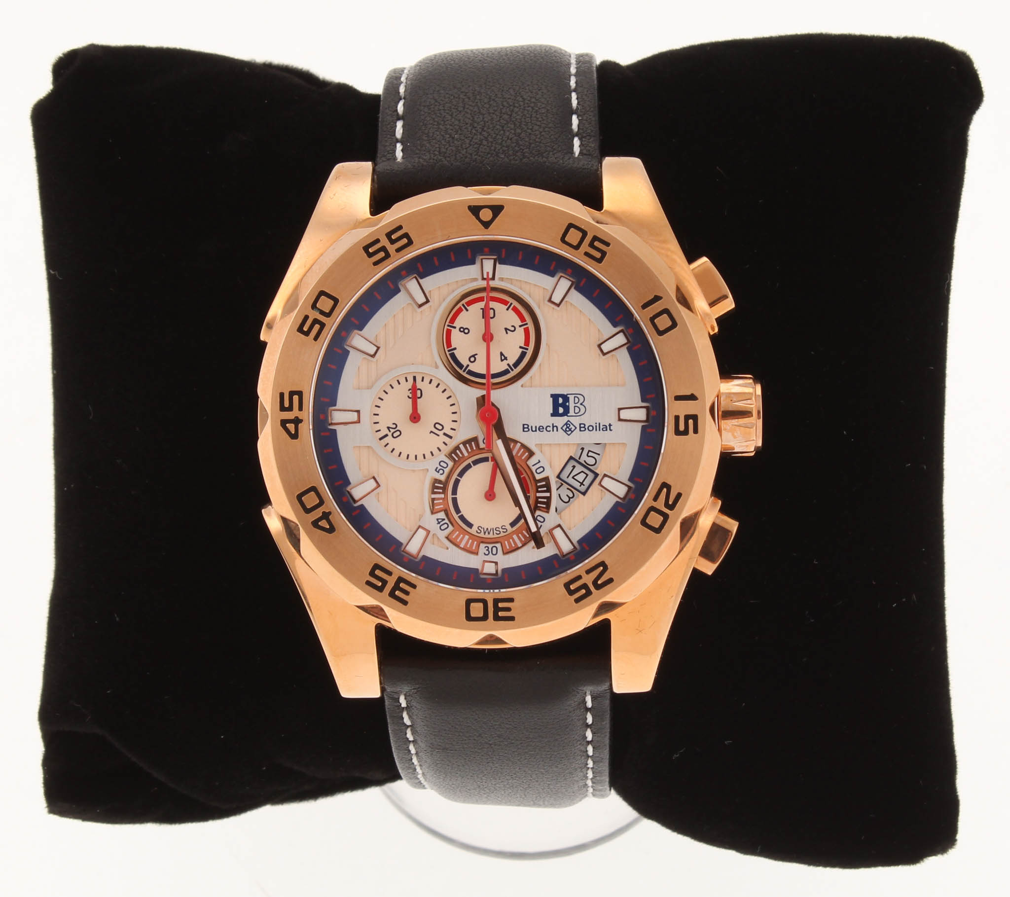 Buech & Boilat Baracchi Men's Chronograph Watch at PristineAuction.com Buech & Boilat Baracchi Men's Chronograph Watch at PristineAuction.com