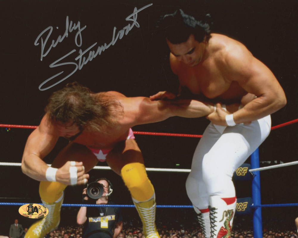 Ricky Steamboat Signed WWE 8x10 Photo (MAB Hologram) Pristine Auction