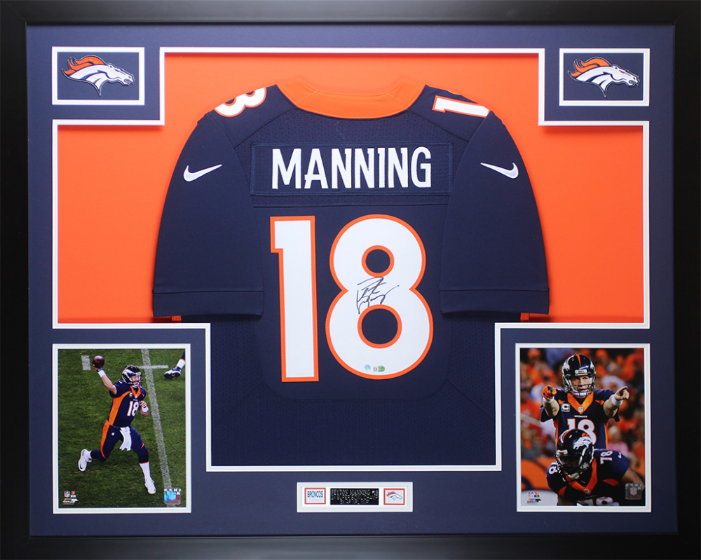 peyton manning framed jersey