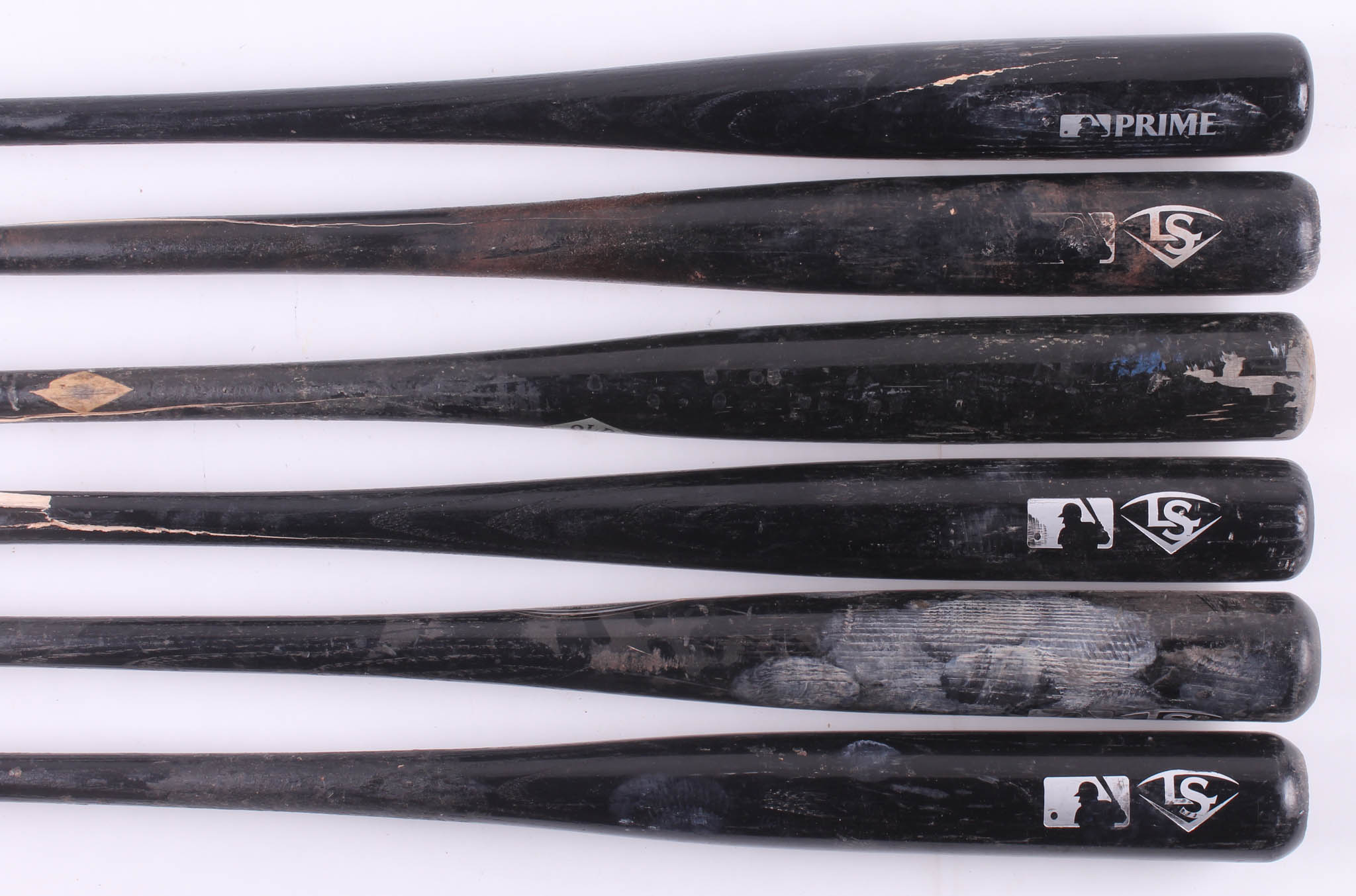 Lot of (6) Assorted Game-Used Baseball Bats at PristineAuction.com Lot of (6) Assorted Game-Used Baseball Bats at PristineAuction.com
