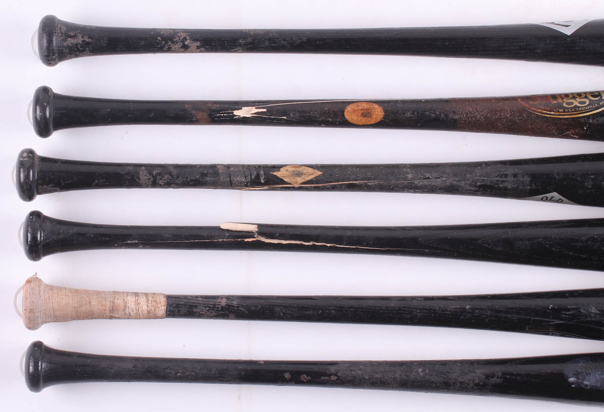 Lot of (6) Assorted Game-Used Baseball Bats at PristineAuction.com Lot of (6) Assorted Game-Used Baseball Bats at PristineAuction.com