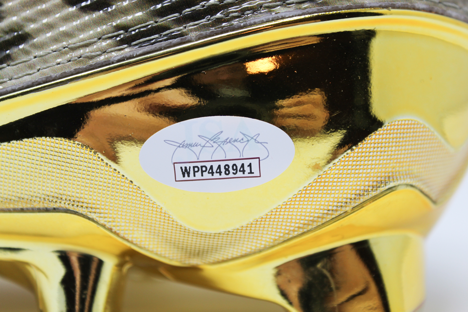 JuJu Smith-Schuster Signed Adidas Cheetah Low Top Cleat (JSA COA) at PristineAuction.com JuJu Smith-Schuster Signed Adidas Cheetah Low Top Cleat (JSA COA) at PristineAuction.com