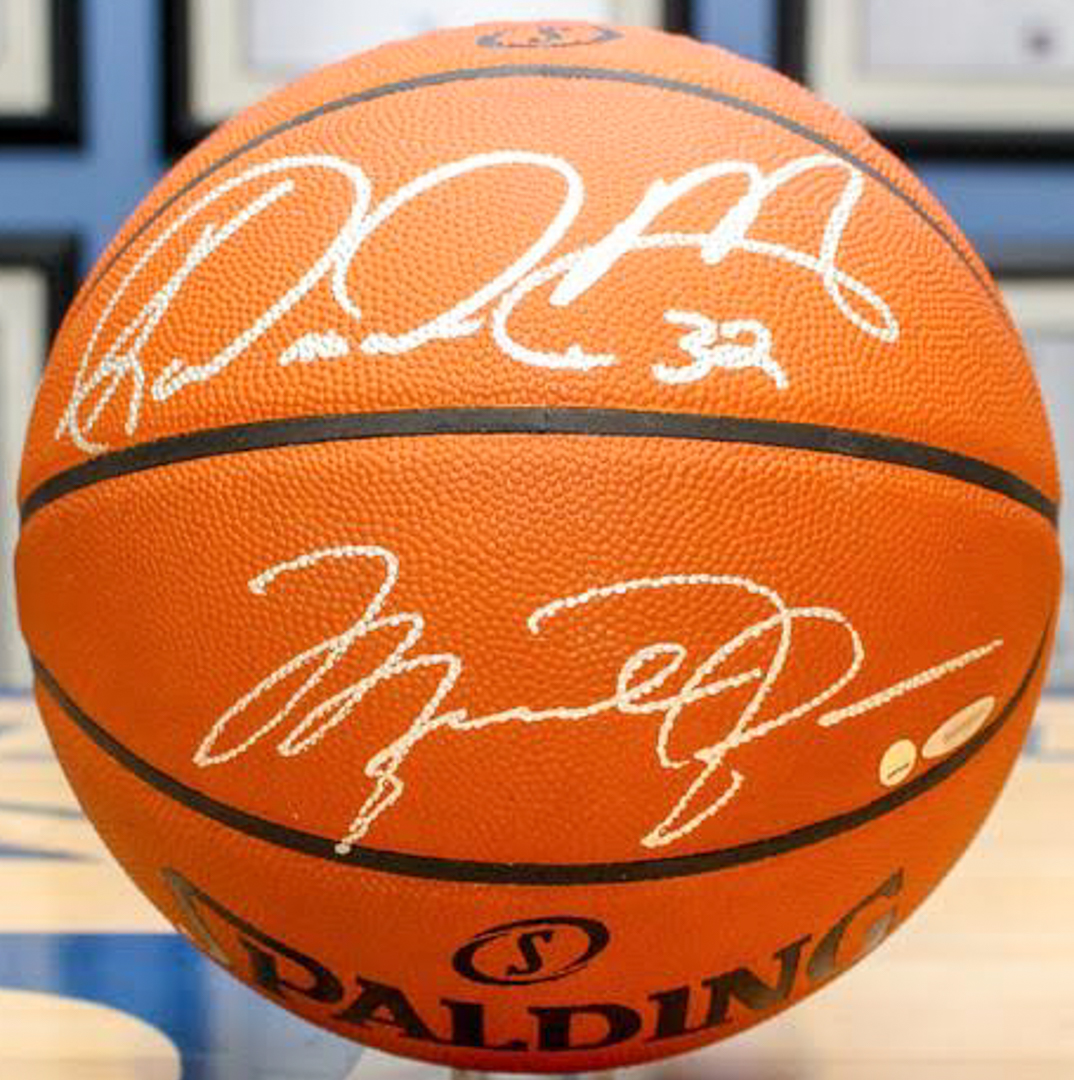 Michael Jordan, Karl Malone, Larry Bird & Magic Johnson Signed Official NBA Spalding Basketball (UDA COA) at PristineAuction.com Michael Jordan, Karl Malone, Larry Bird & Magic Johnson Signed Official NBA Spalding Basketball (UDA COA) at PristineAuction.com